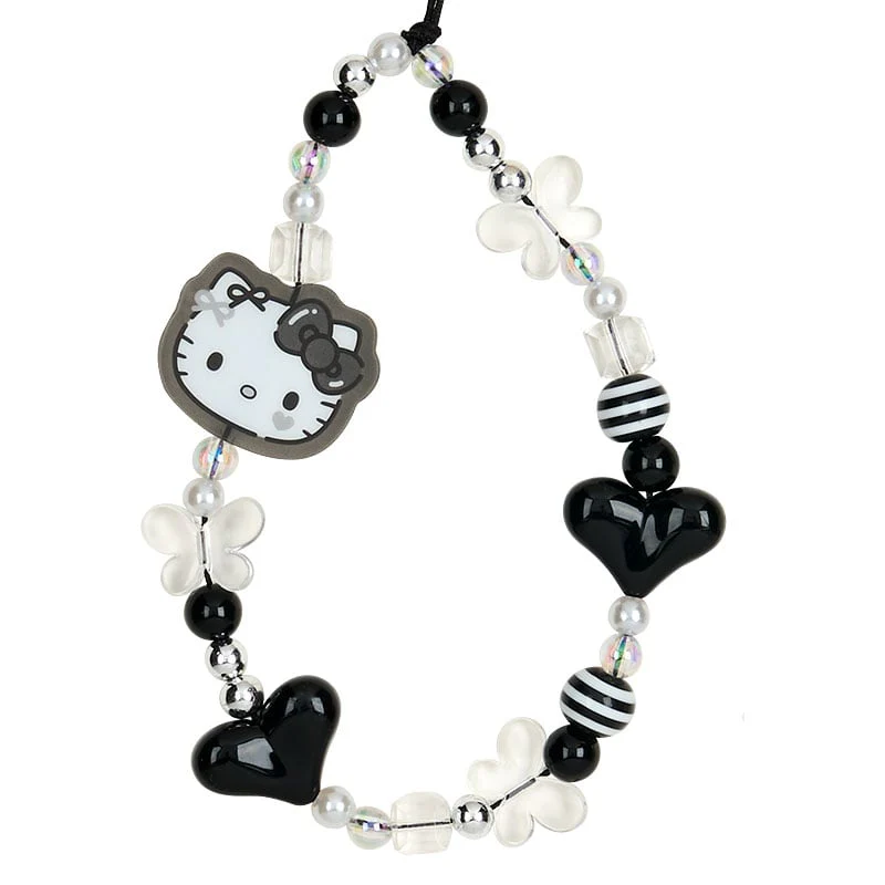 Hello Kitty Smartphone Charm Set (Silver Houndstooth Series) - Image 6