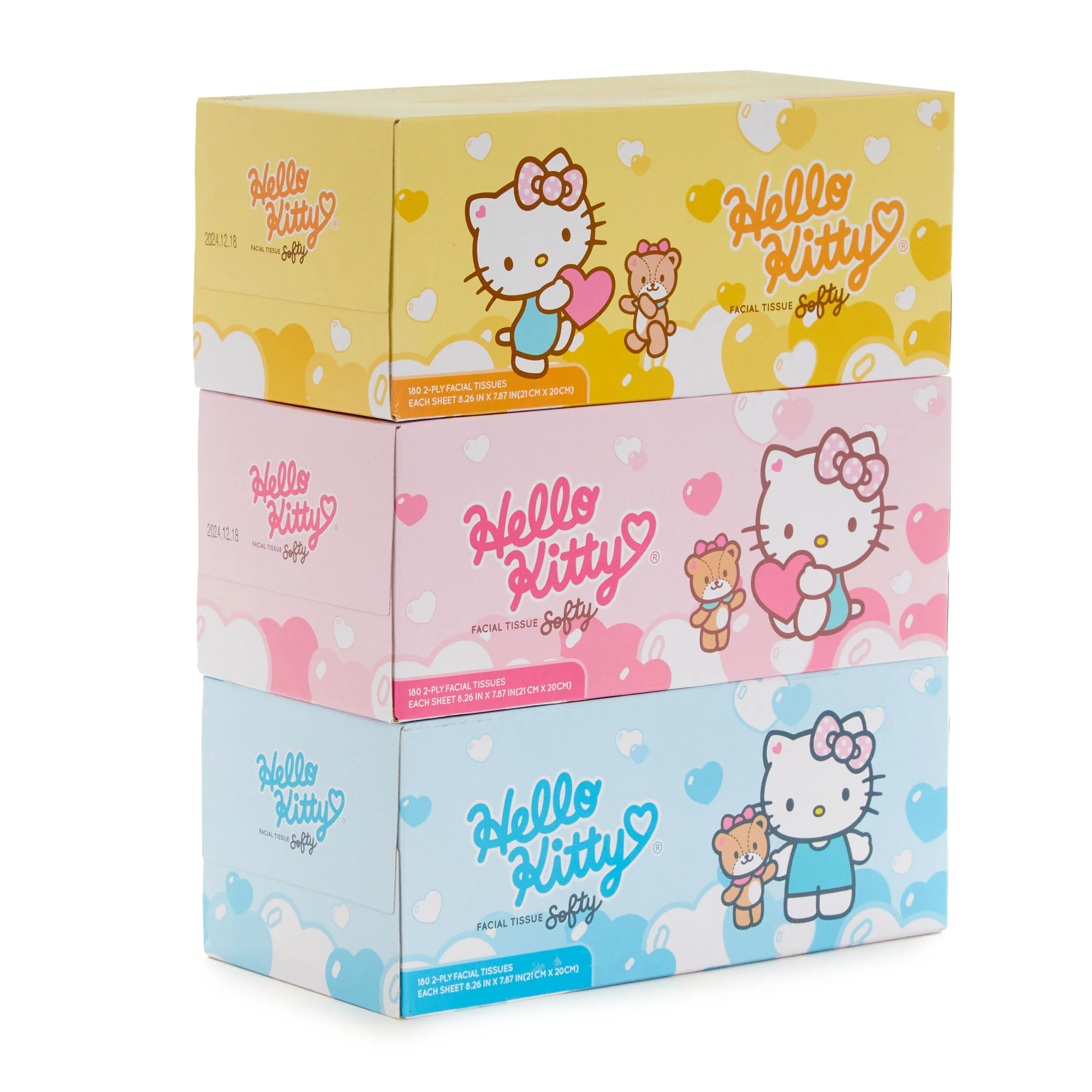 Hello Kitty Softly Facial 2-Ply Tissue Boxes (Pack of 3) - Image 5