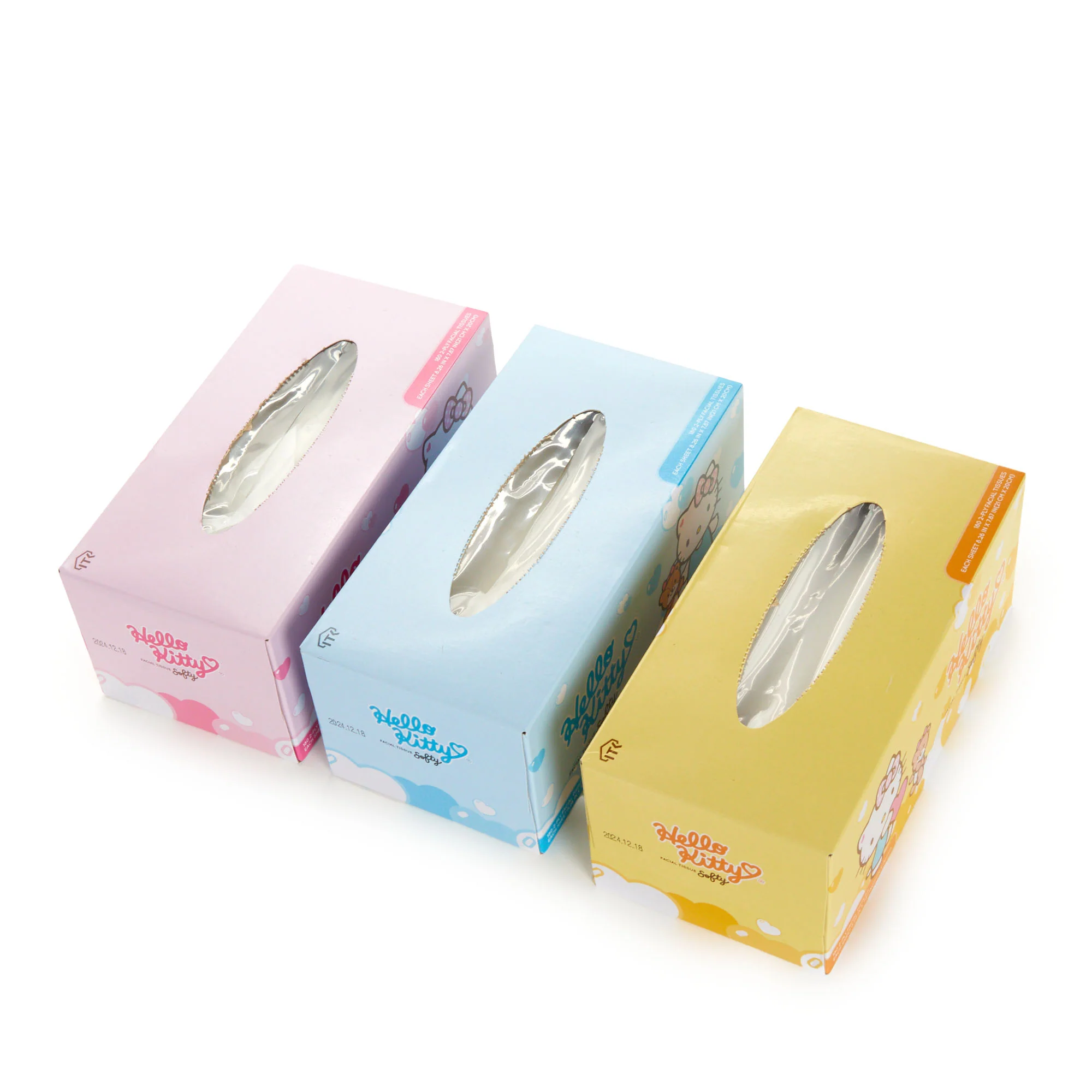Hello Kitty Softly Facial 2-Ply Tissue Boxes (Pack of 3) - Image 6