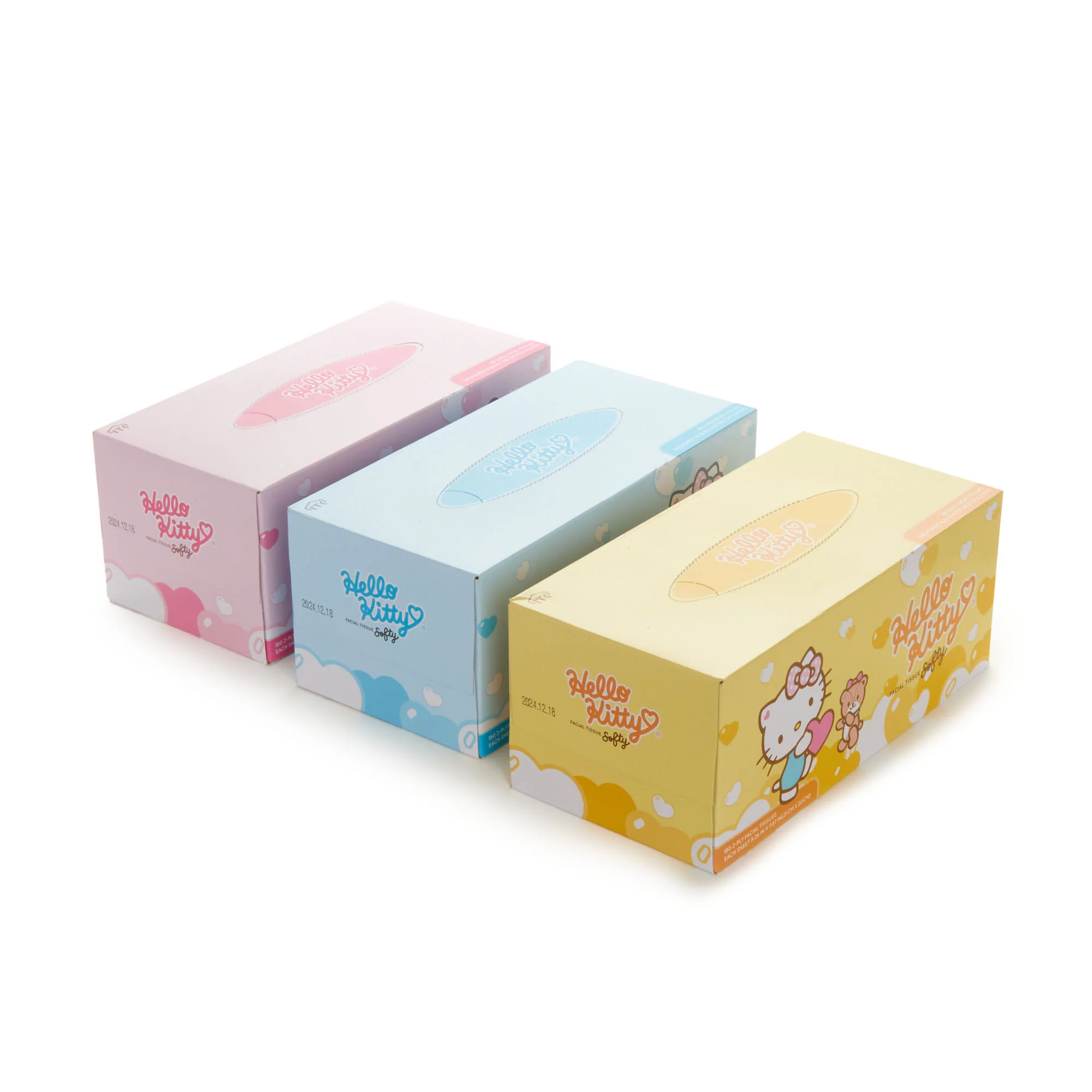 Hello Kitty Softly Facial 2-Ply Tissue Boxes (Pack of 3) - Image 7