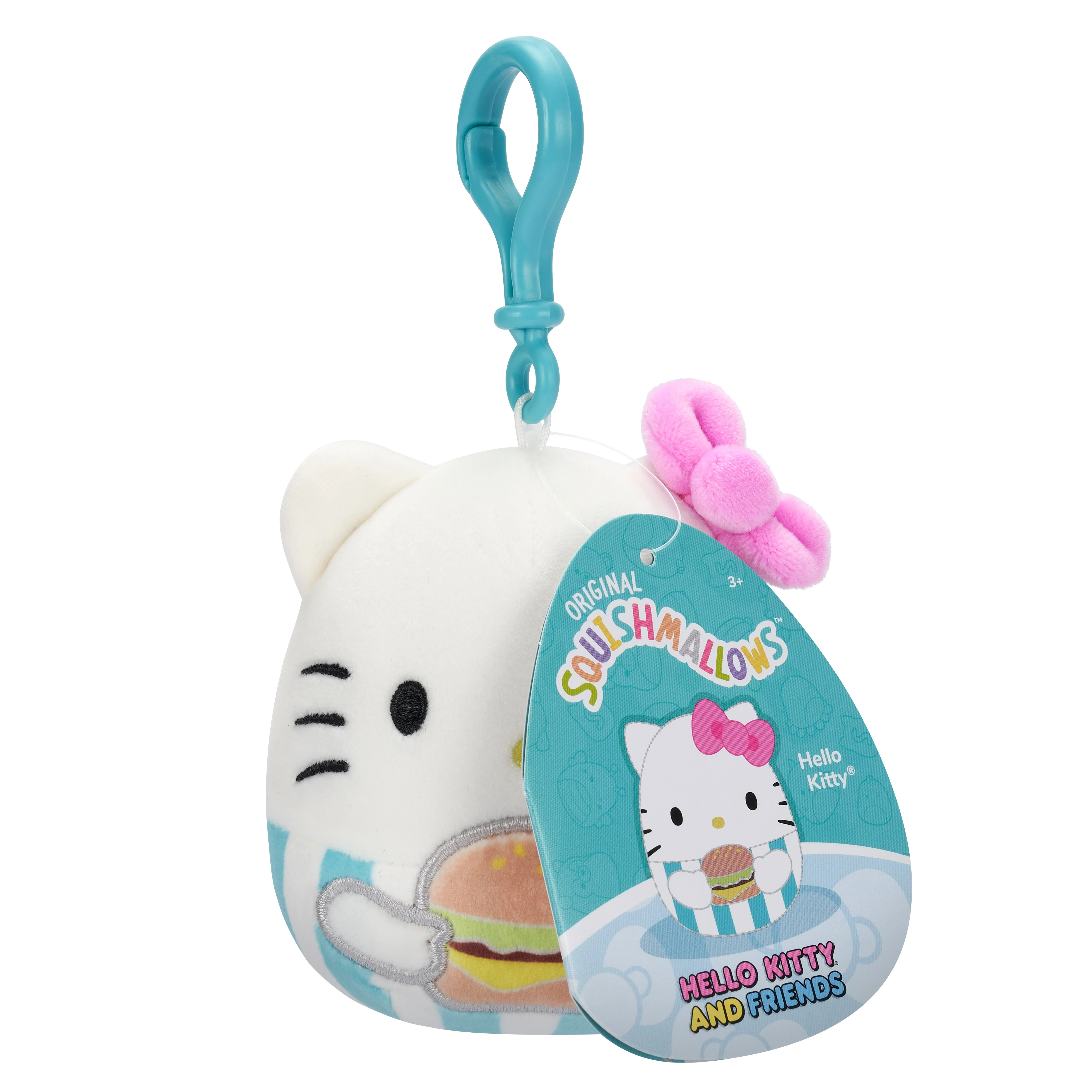 Hello Kitty Squishmallow Plush Mascot Clip (Burger) - Image 2