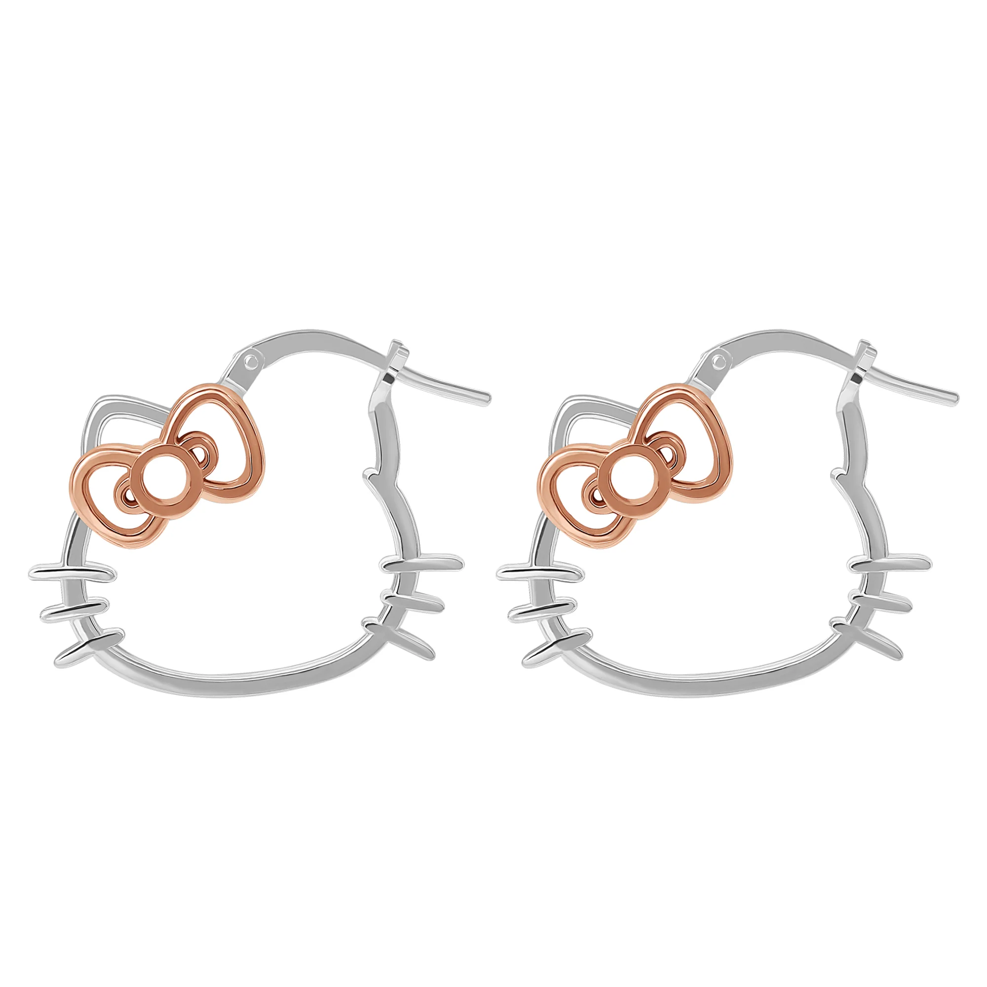 Hello Kitty Sterling Silver Hoop Earrings - Image 3