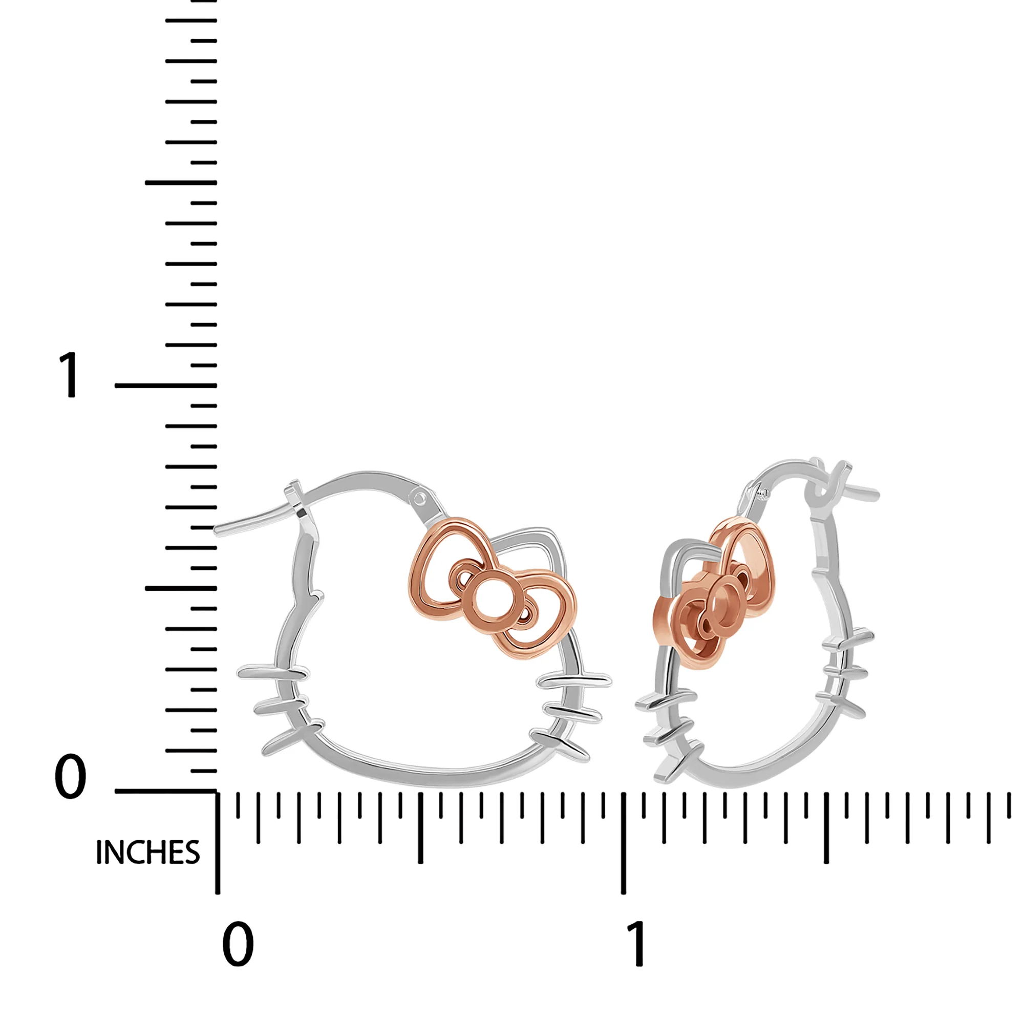 Hello Kitty Sterling Silver Hoop Earrings - Image 5