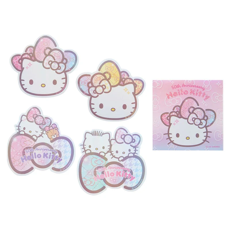 Hello Kitty Sticker & Pouch Set 50th Anniv. (Fashionable Ribbons Series) - Image 2