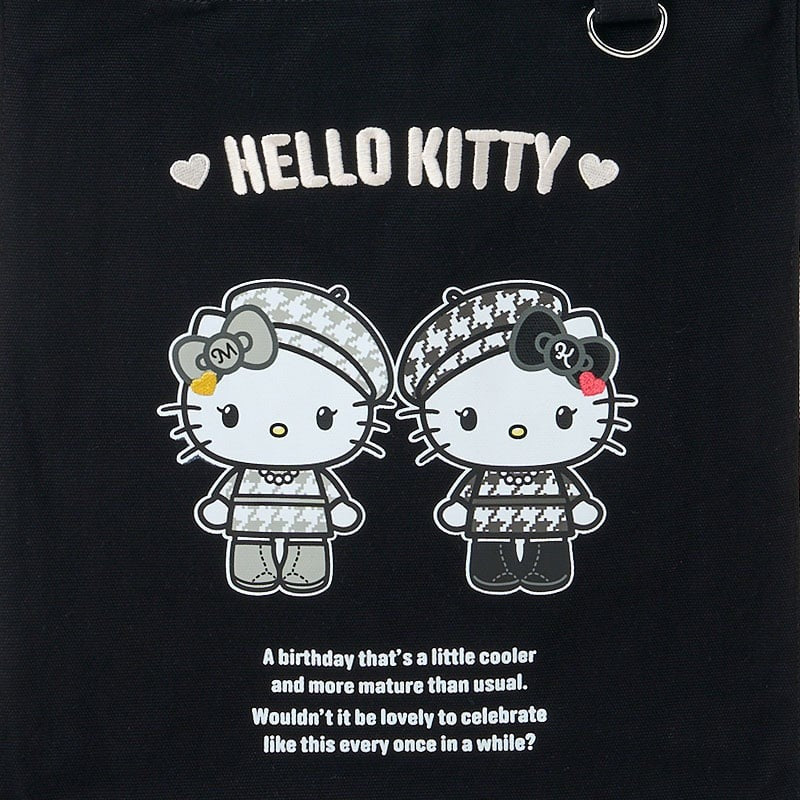 Hello Kitty Tote Bag (Monochrome Birthday Twins Series) - Image 5