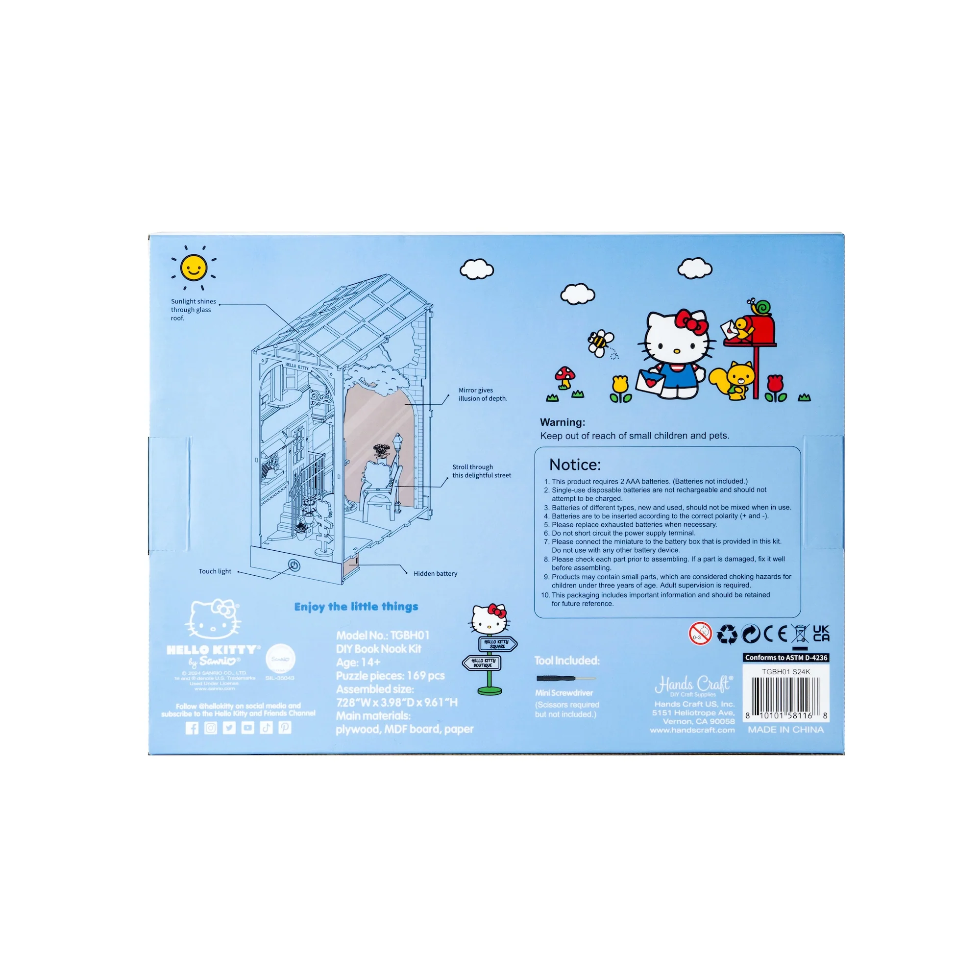 Hello Kitty Town Square DIY Book Nook Kit - Image 7