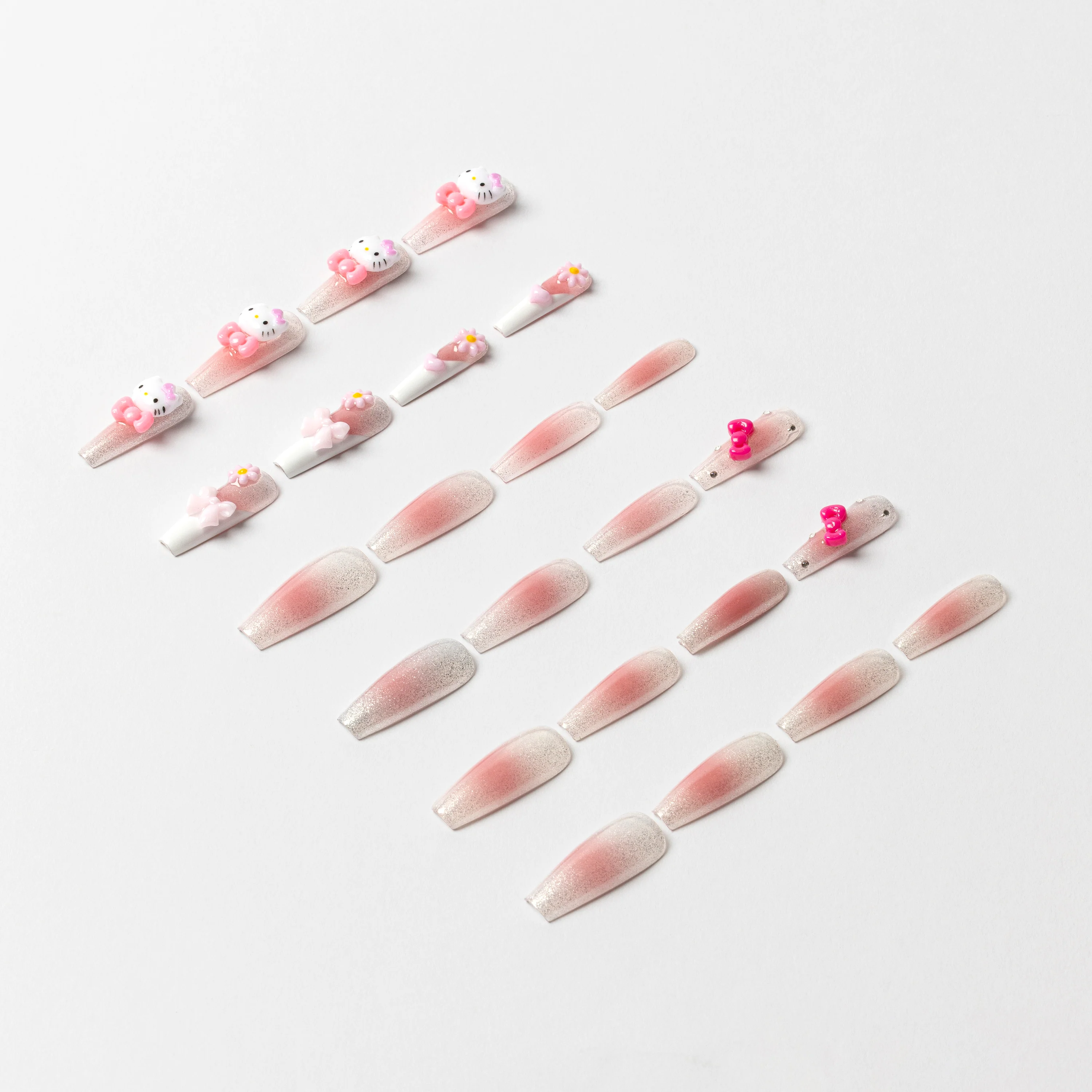 Hello Kitty x 3H Nails 3D Press-On Nails (Long) - Image 2