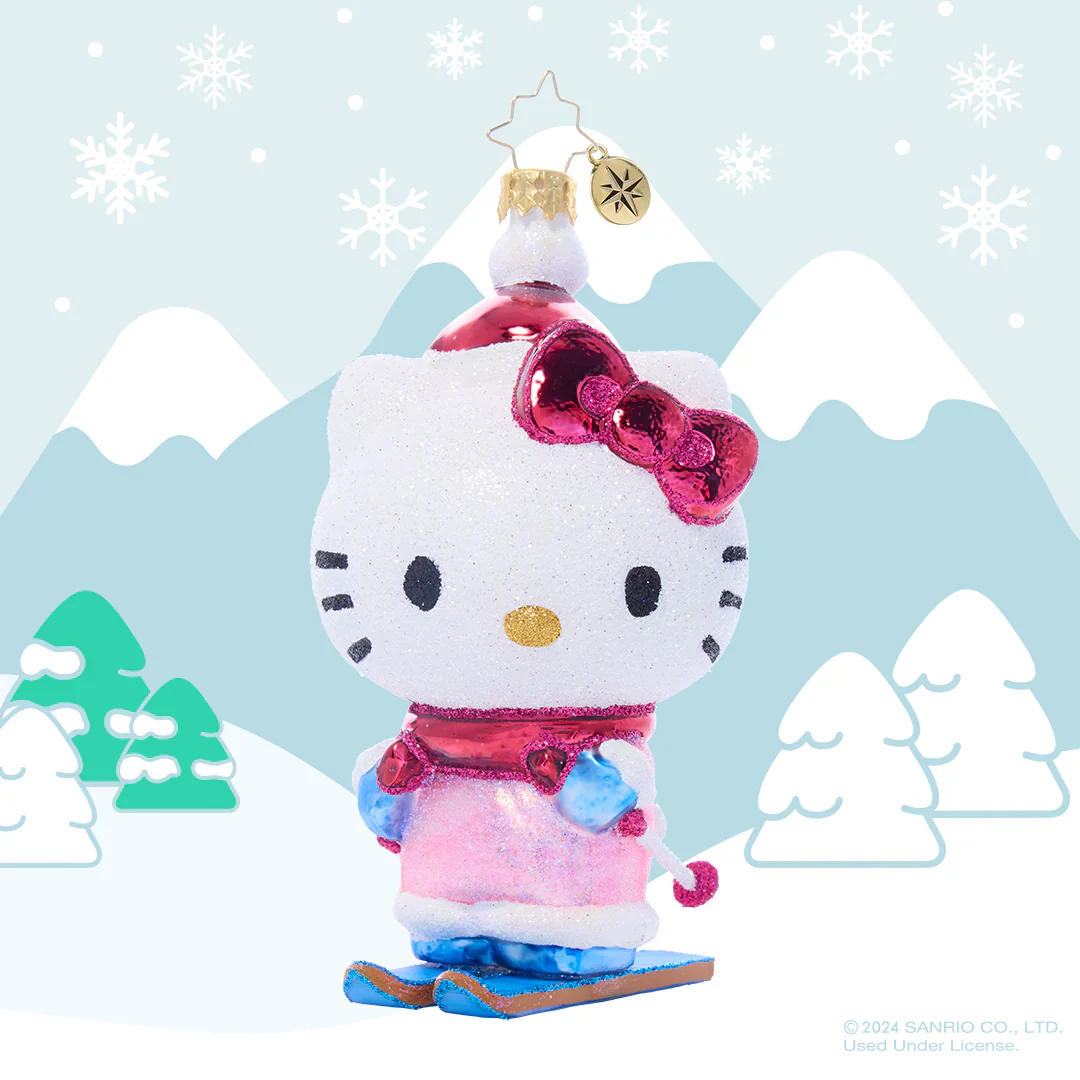 Hello Kitty x Christopher Radko Handmade Glass Ornament (Aspen Adventure) - Image 4