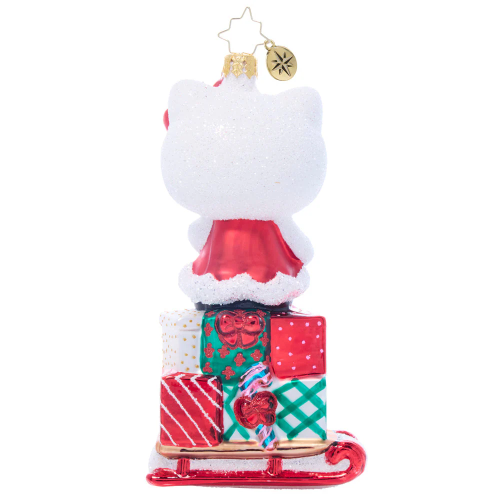 Hello Kitty x Christopher Radko Handmade Glass Ornament (Happy Holidays) - Image 3