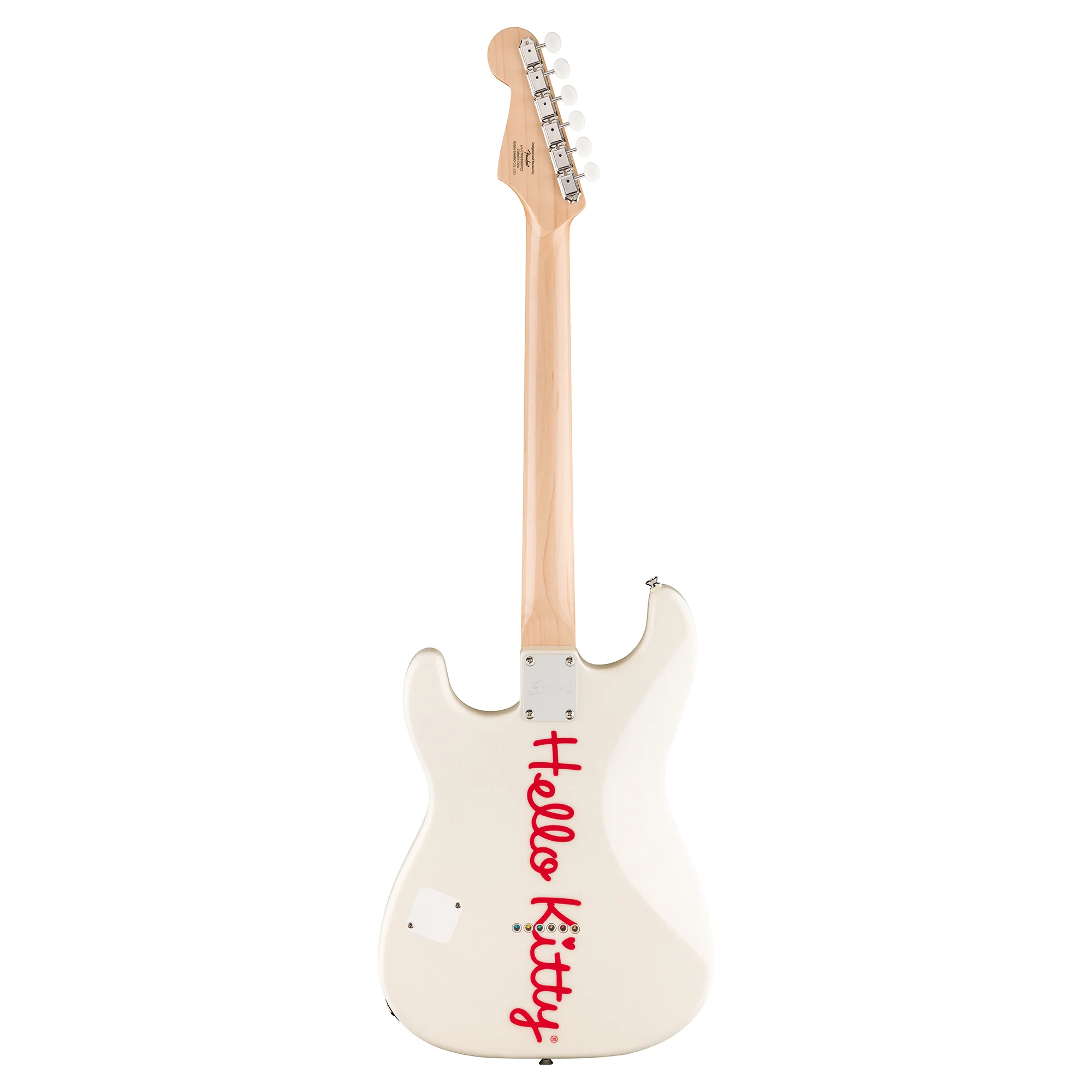 Hello Kitty x Fender White Stratocaster Guitar - Image 4