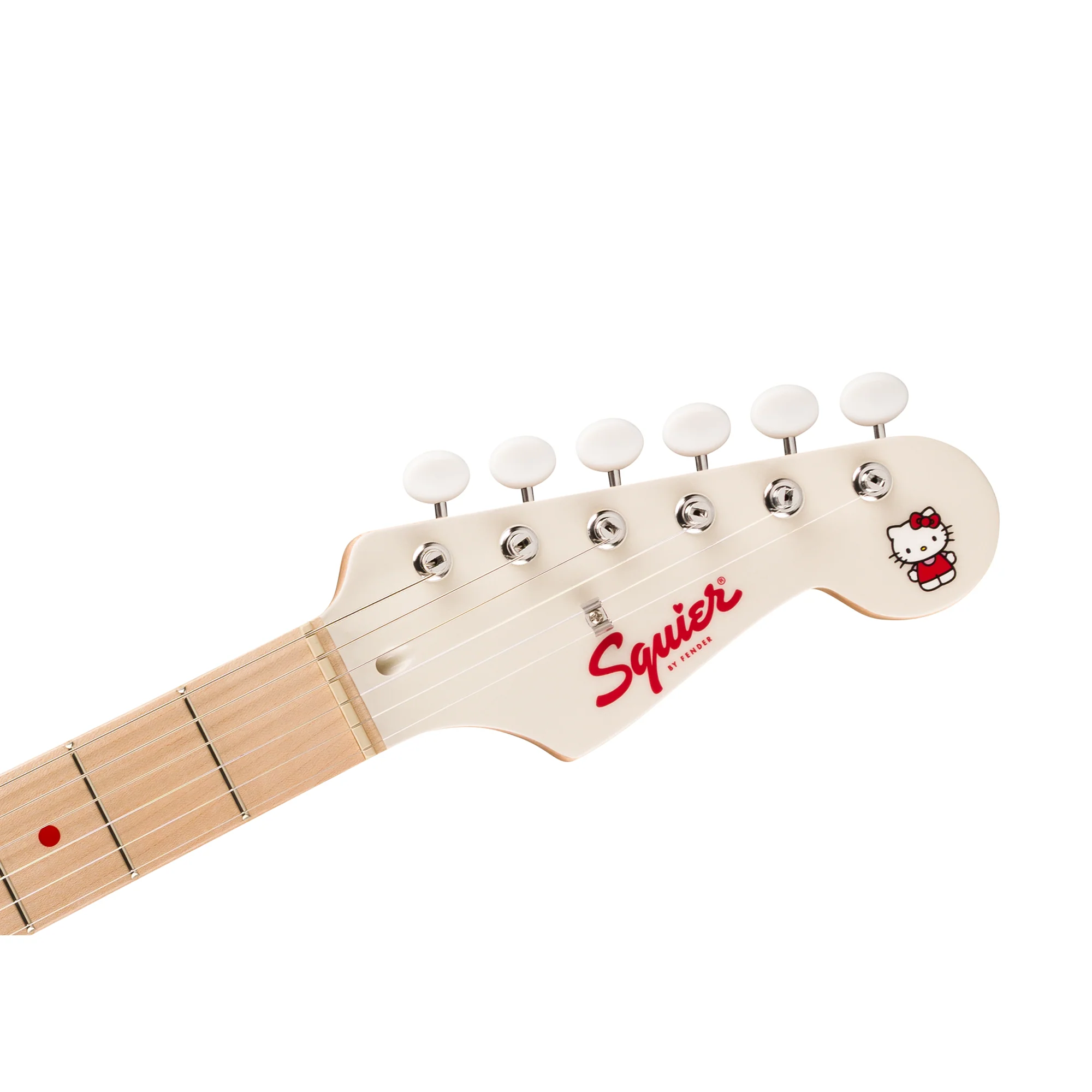 Hello Kitty x Fender White Stratocaster Guitar - Image 7