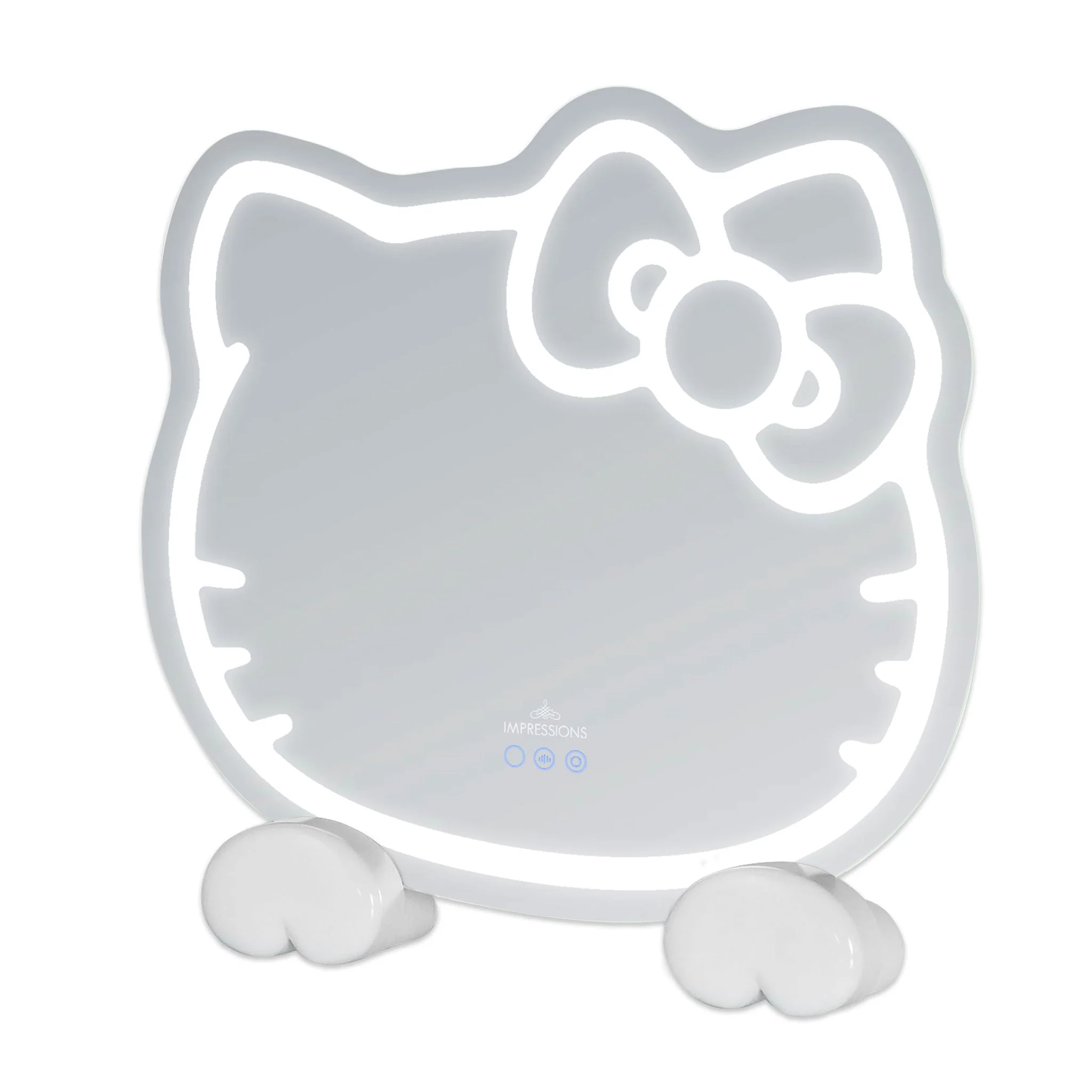 Hello Kitty x Impressions Vanity RGB Wall Mirror 2.0 W/ Bluetooth Speakers and Specialty Base - Image 2