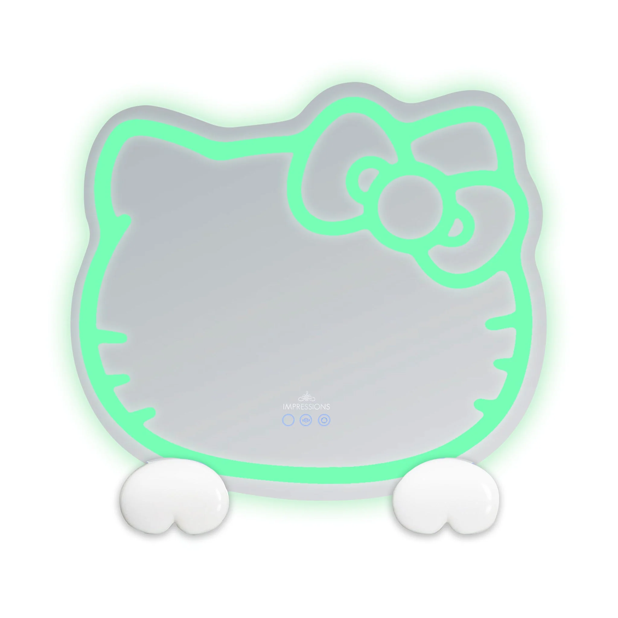 Hello Kitty x Impressions Vanity RGB Wall Mirror 2.0 W/ Bluetooth Speakers and Specialty Base - Image 6