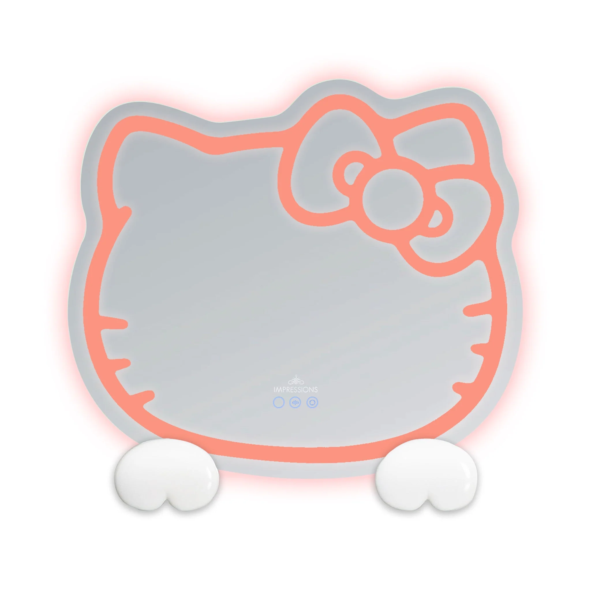 Hello Kitty x Impressions Vanity RGB Wall Mirror 2.0 W/ Bluetooth Speakers and Specialty Base - Image 7