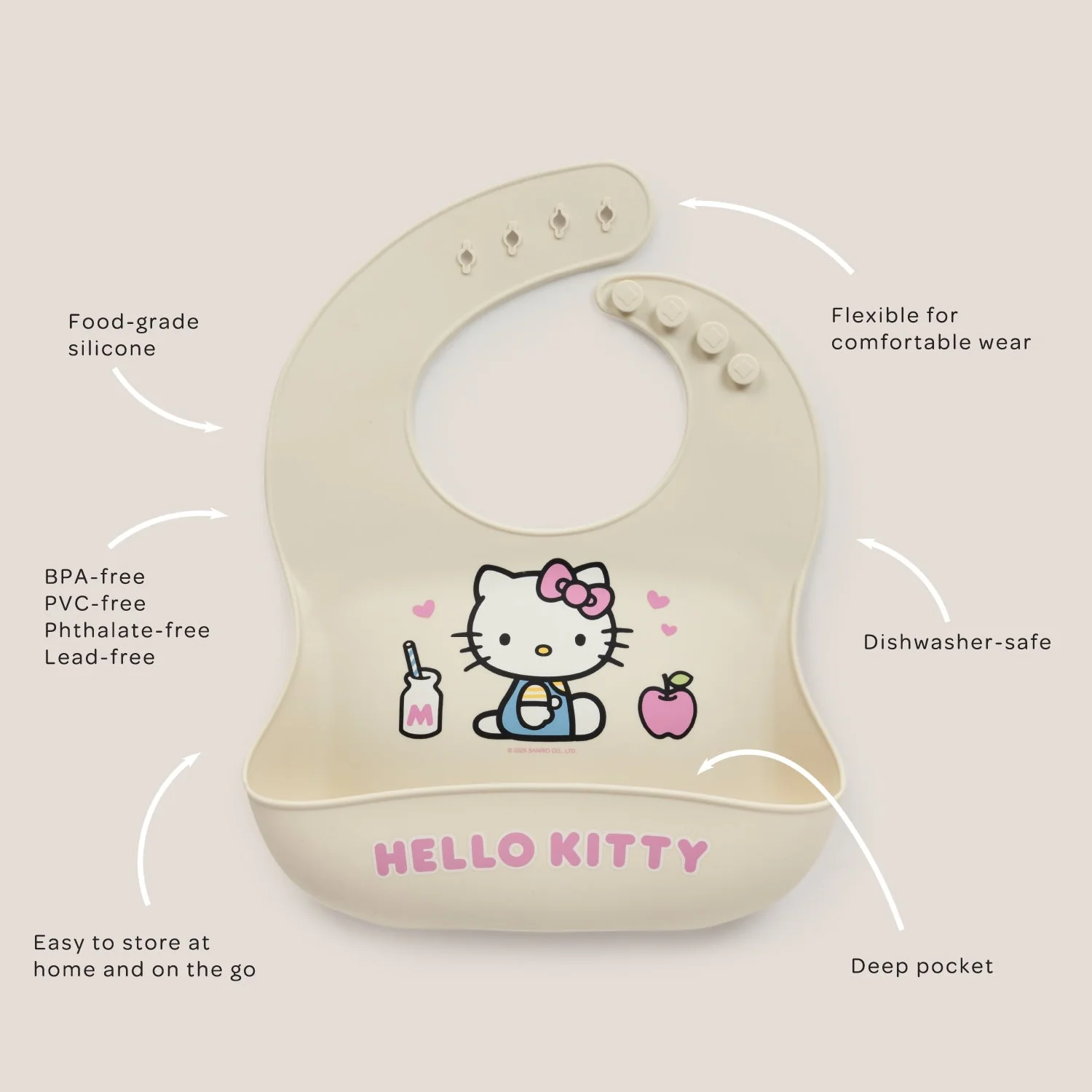Hello Kitty x JuJuBe Silicone Bib - Image 5