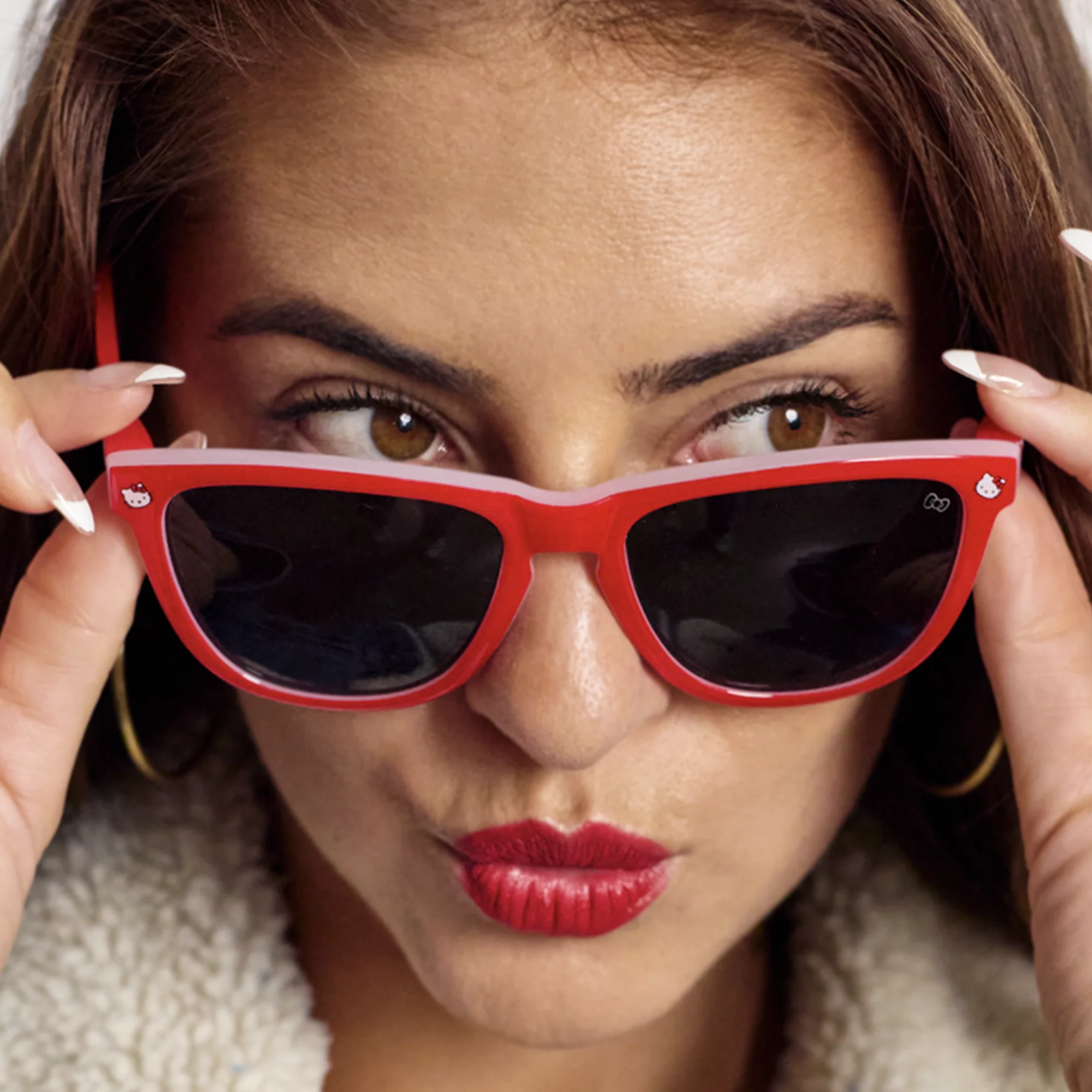 Hello Kitty x Knockaround Classic Red Sunglasses (Premiums) - Image 2