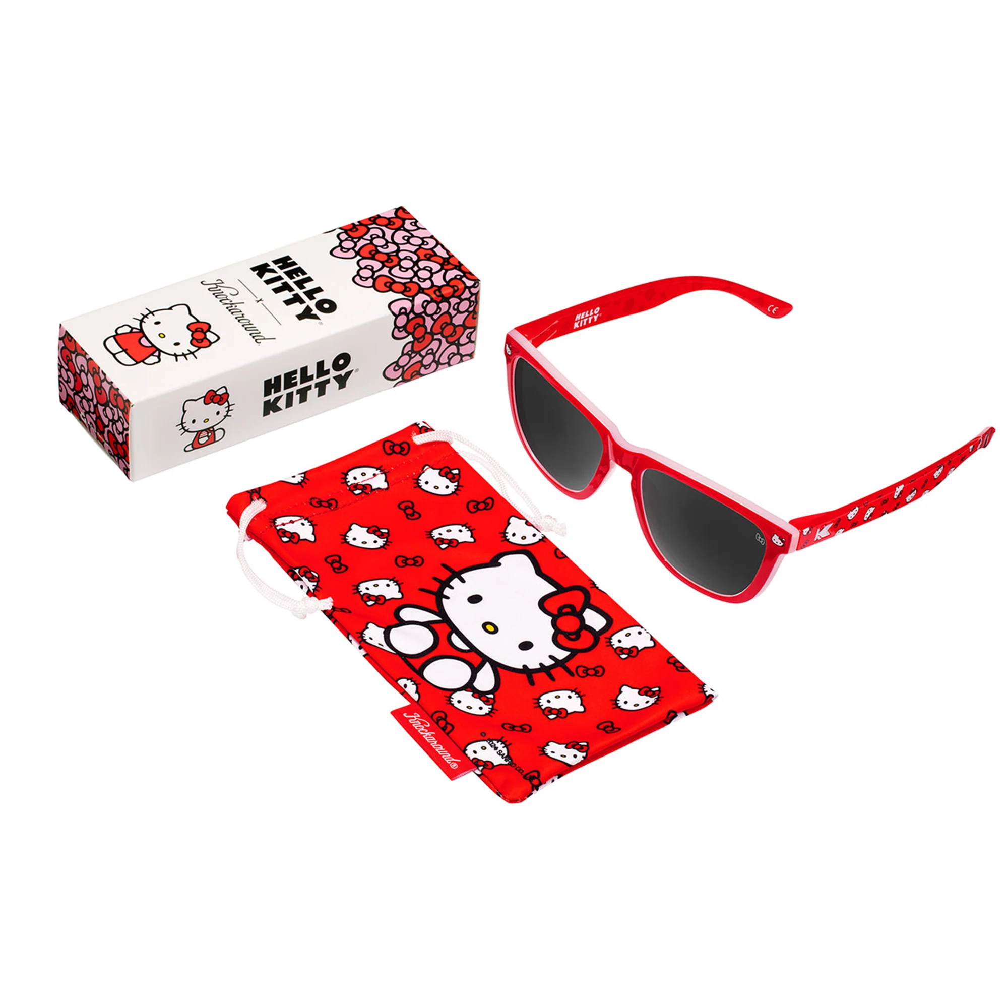 Hello Kitty x Knockaround Classic Red Sunglasses (Premiums) - Image 3