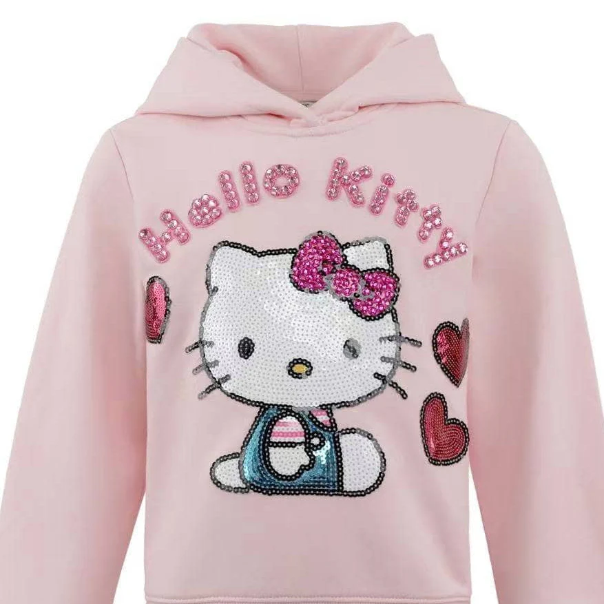 Hello Kitty x Lola + The Boys Kids Gem Love Hoodie (Pink) - Image 2