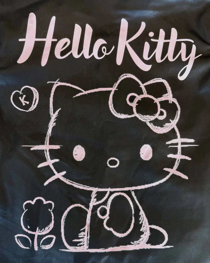 Hello Kitty x Lola + The Boys Kids Graffiti Biker Jacket (Black) - Image 7