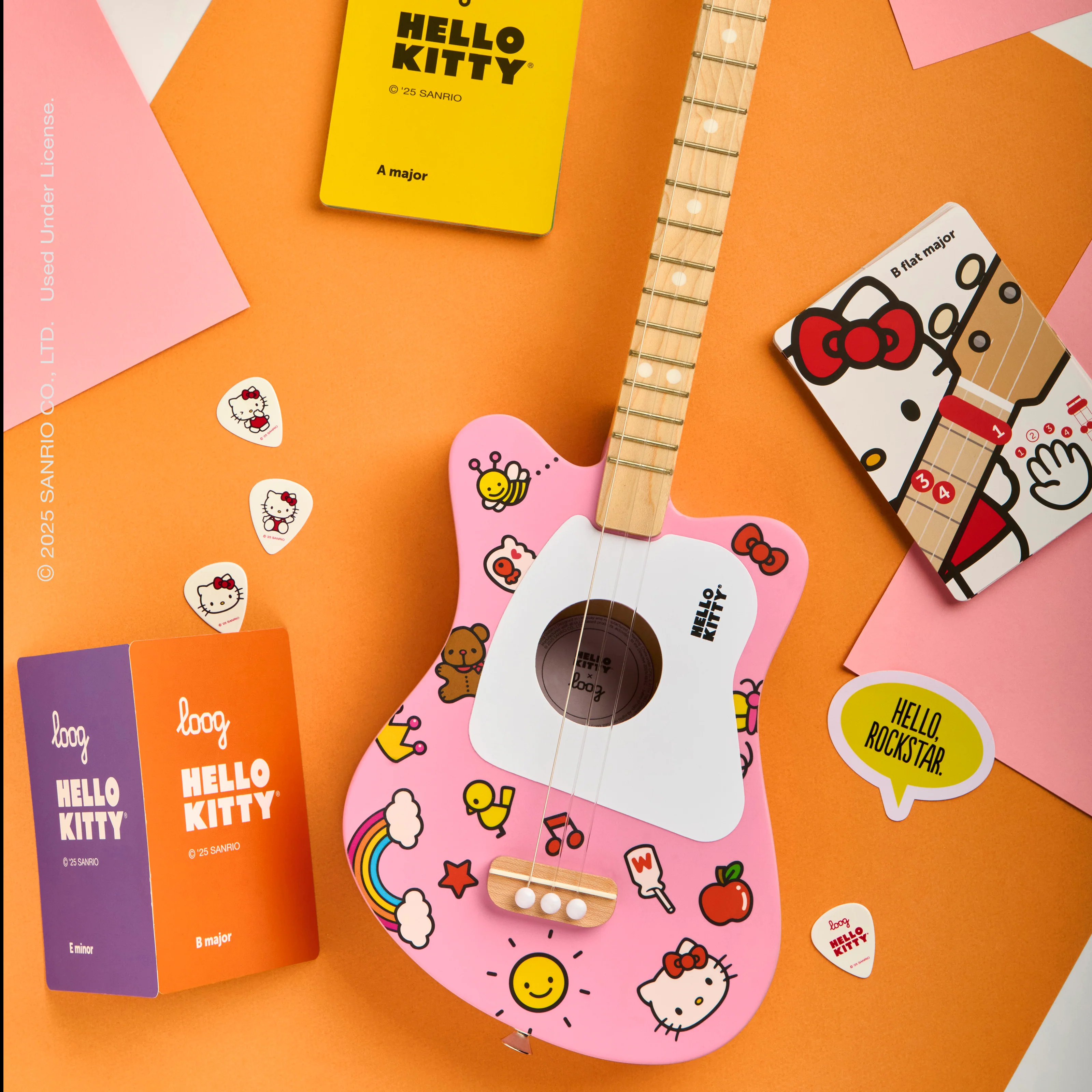 Hello Kitty x Loog Kids Mini Acoustic Guitar (Pink) - Image 4