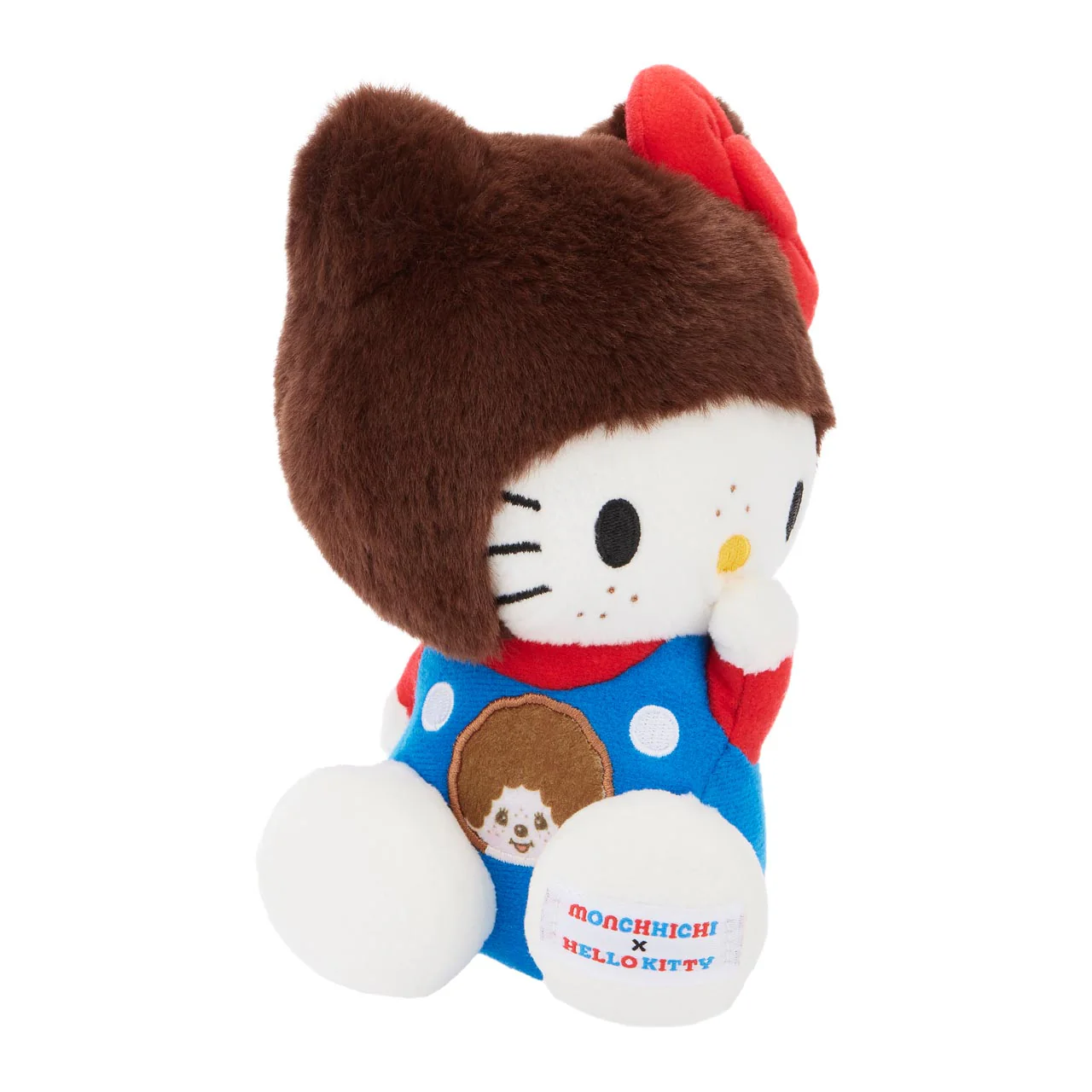 Hello Kitty x Monchhichi 7" Overalls Plush (Hello Kitty) - Image 2