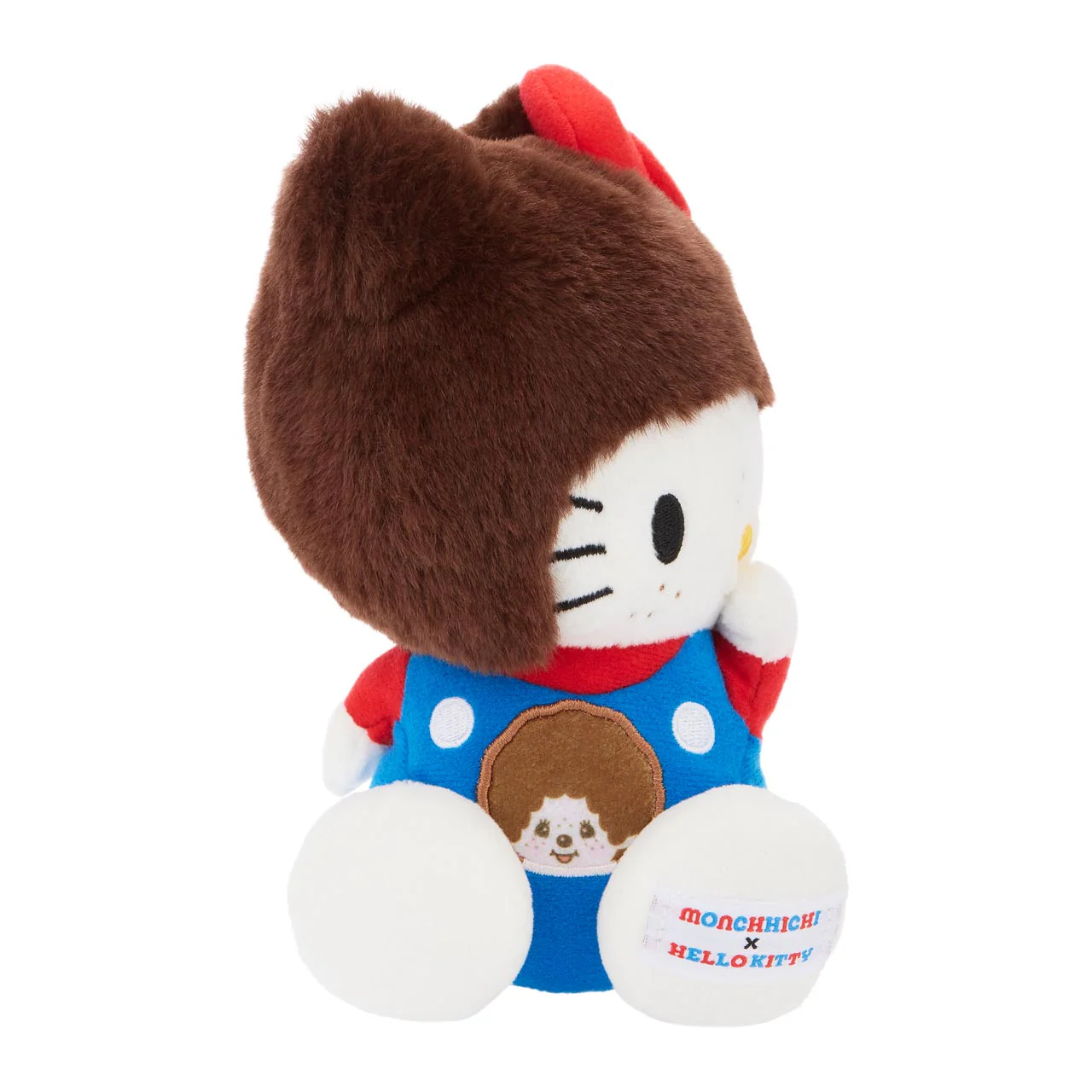 Hello Kitty x Monchhichi 7" Overalls Plush (Hello Kitty) - Image 3