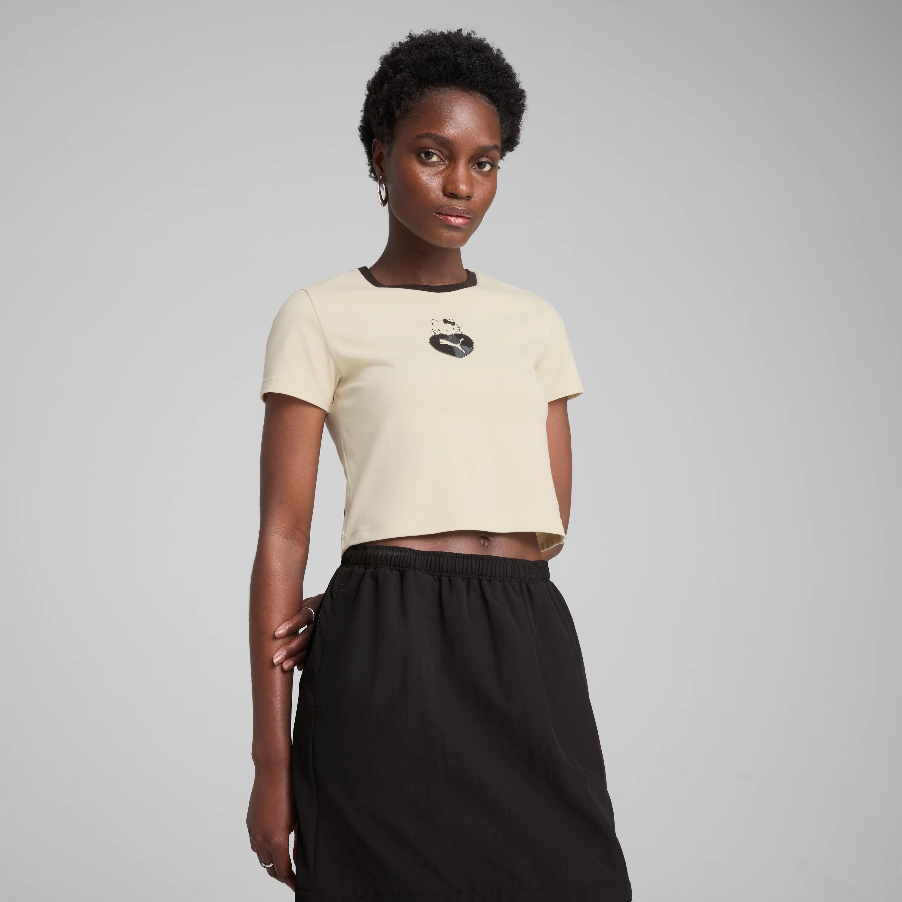 Hello Kitty x PUMA Graphic Baby Tee (Alpine Snow) - Image 4