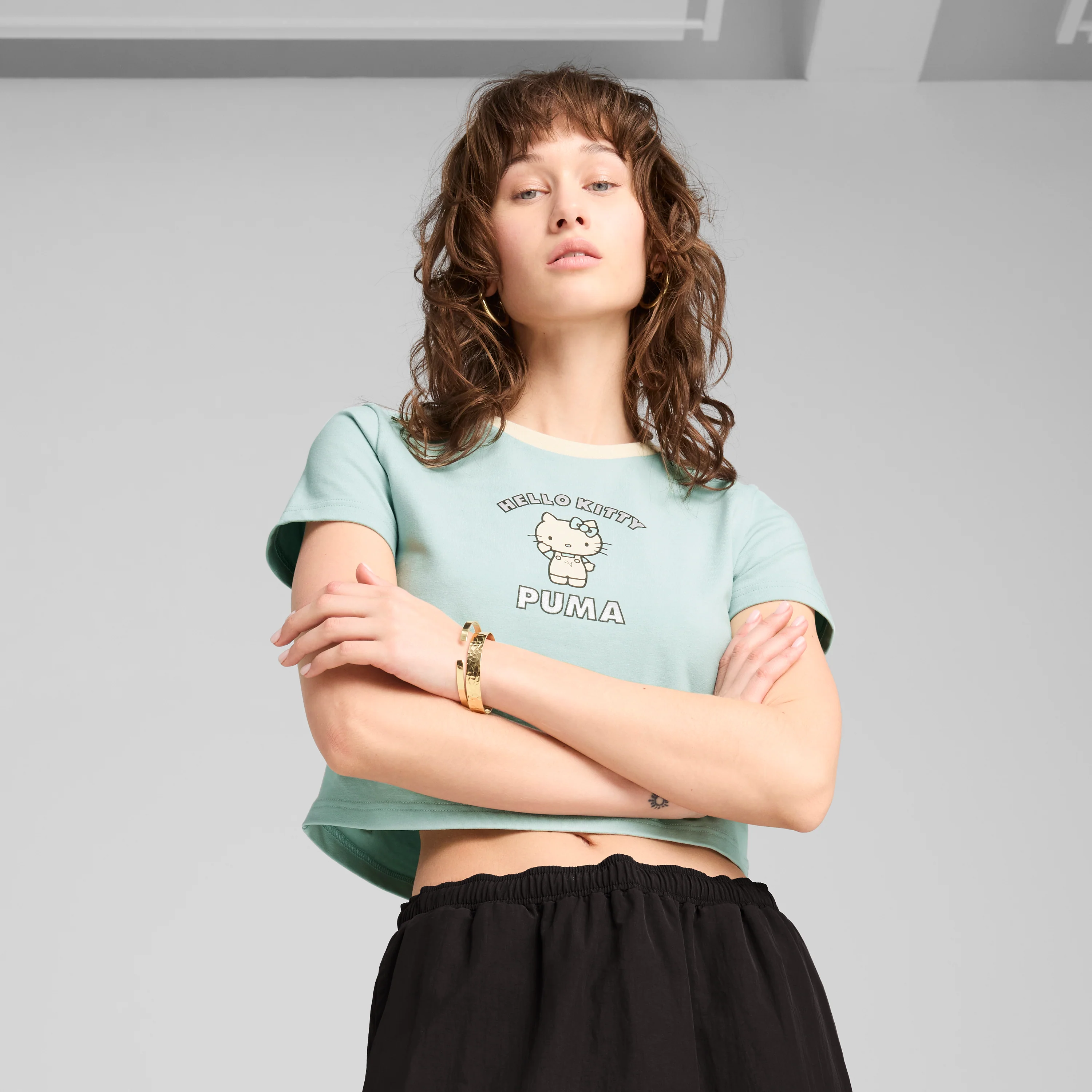 Hello Kitty x PUMA Graphic Baby Tee (Modern Mint) - Image 3