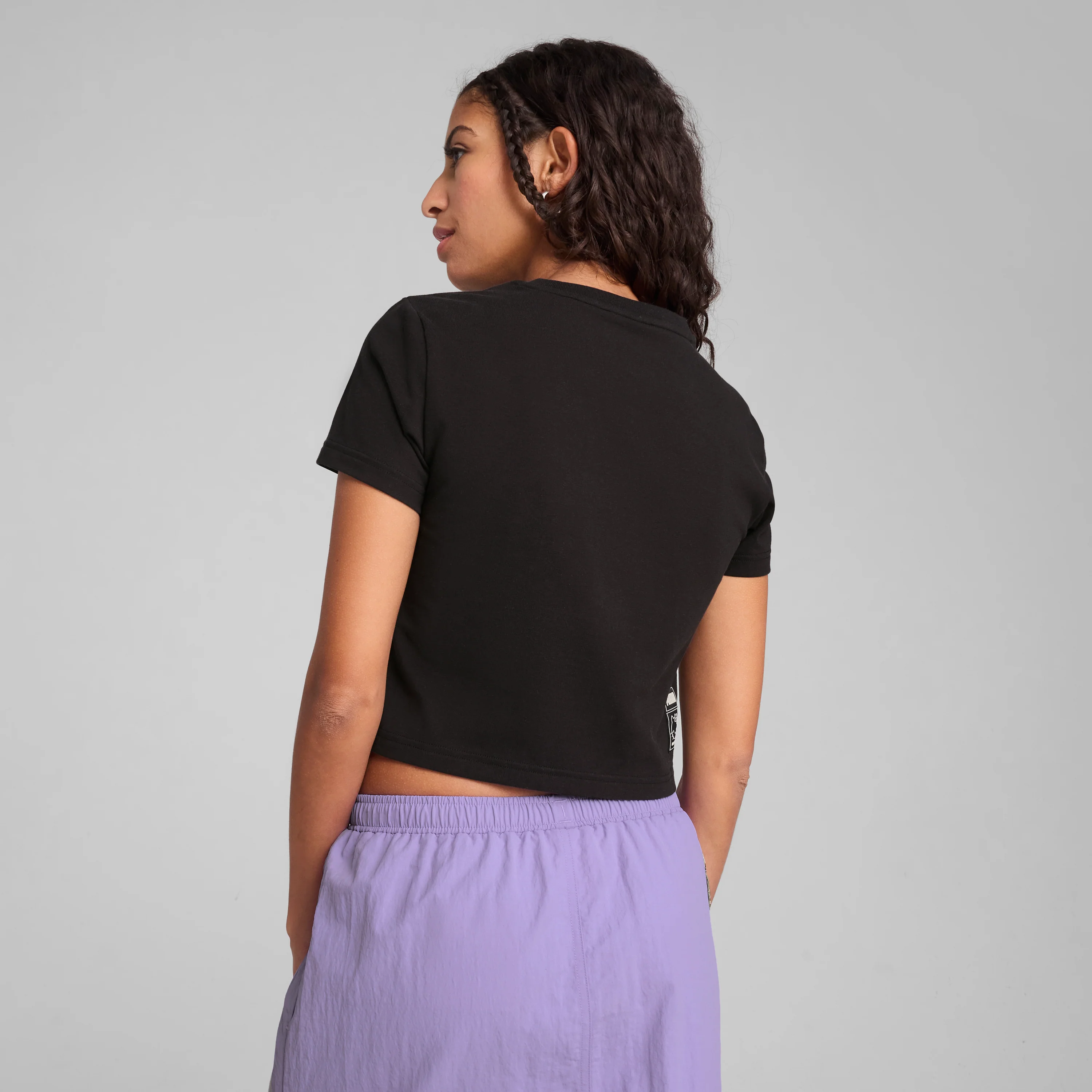 Hello Kitty x PUMA Graphic Baby Tee (PUMA Black) - Image 4
