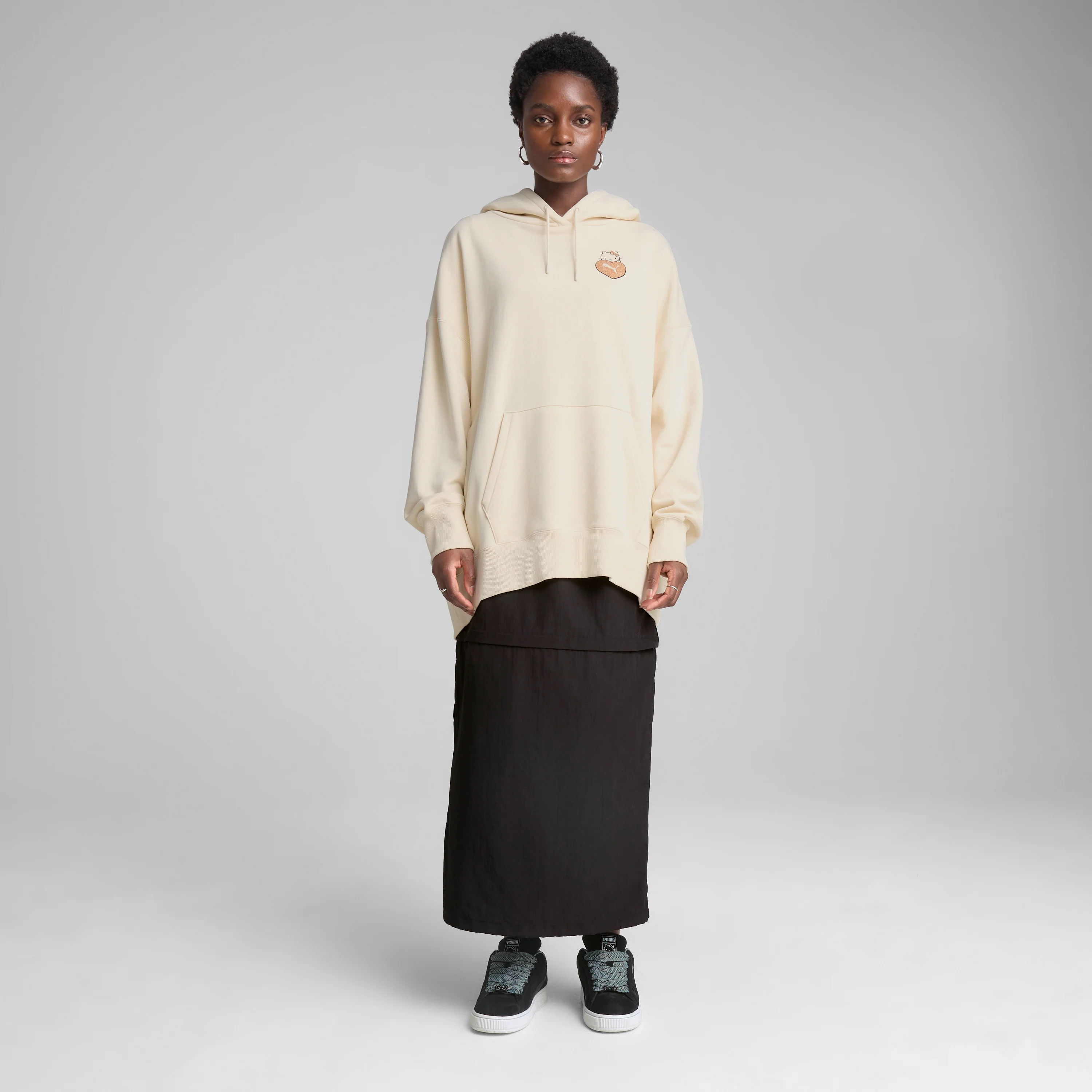 Hello Kitty x PUMA Graphic Oversized Hoodie (Alpine Snow) - Image 3