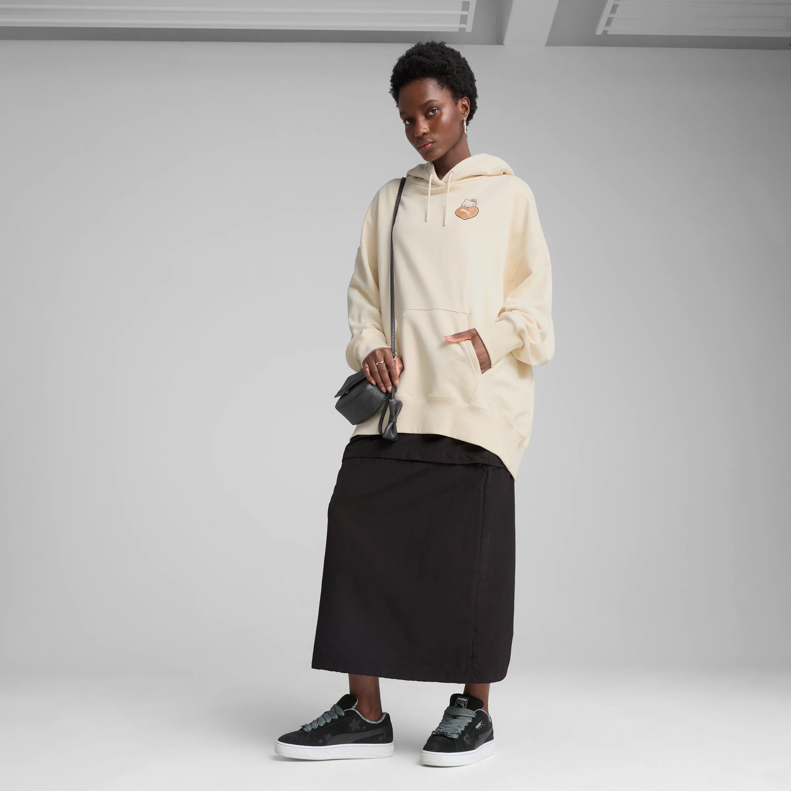 Hello Kitty x PUMA Graphic Oversized Hoodie (Alpine Snow) - Image 4