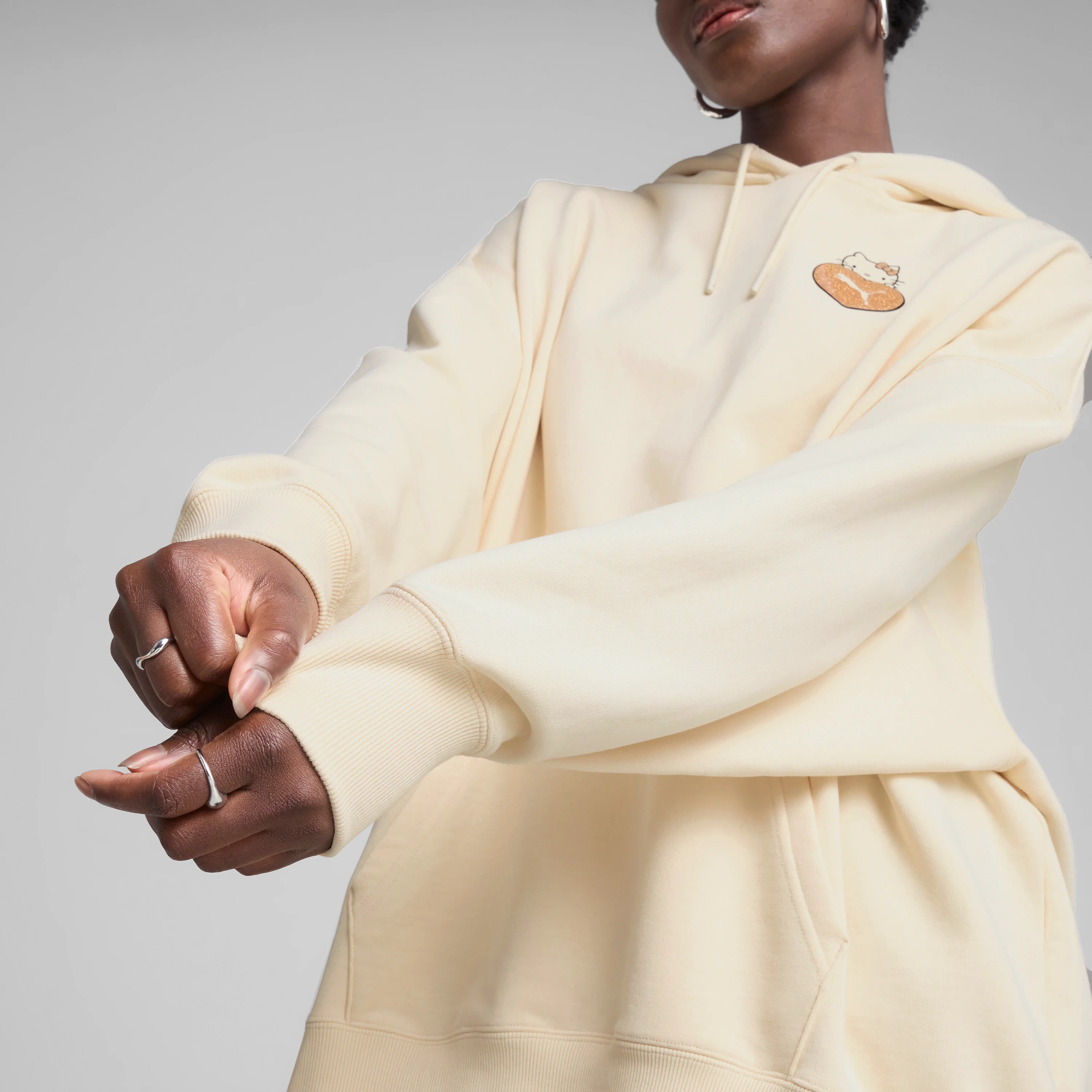 Hello Kitty x PUMA Graphic Oversized Hoodie (Alpine Snow) - Image 6
