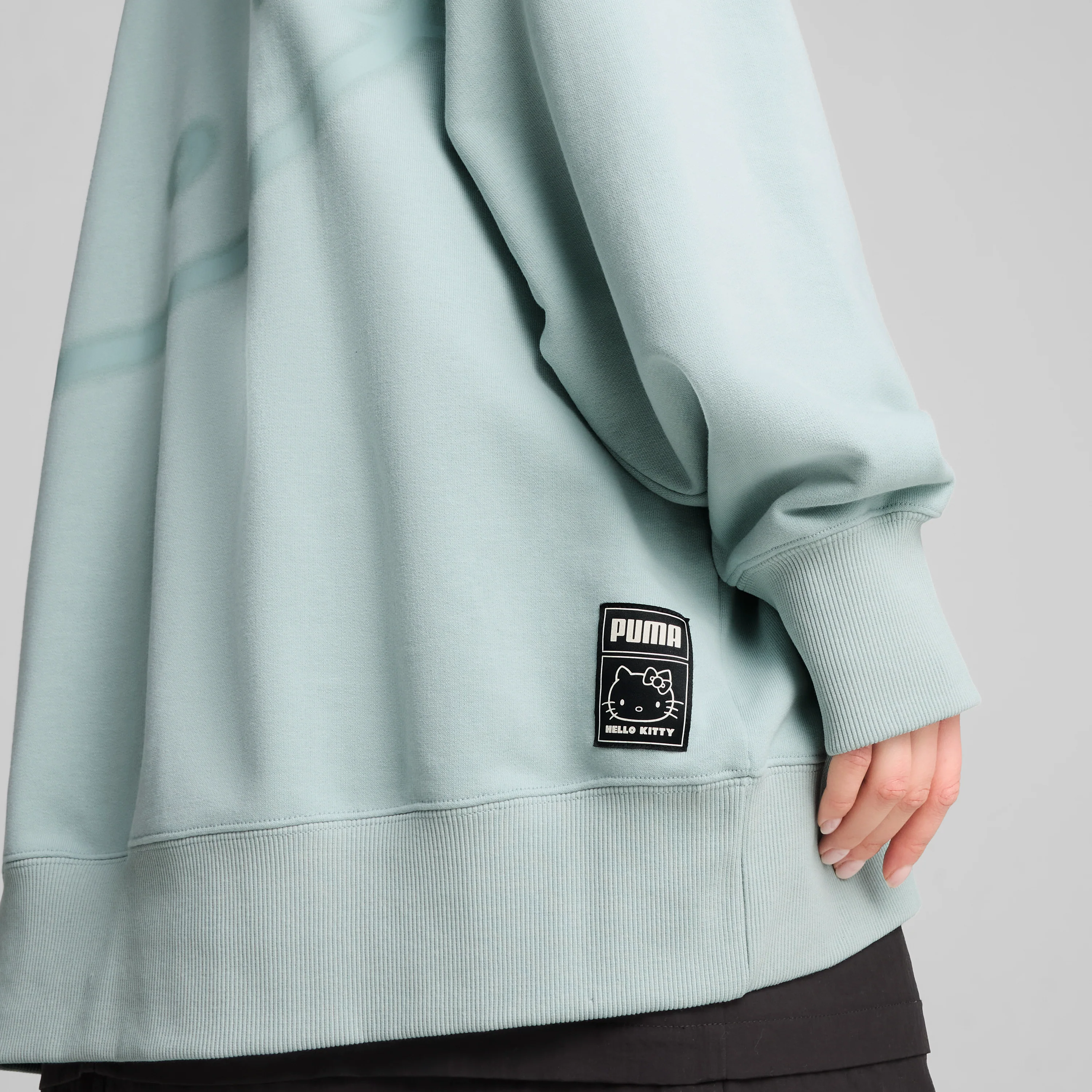 Hello Kitty x PUMA Graphic Oversized Hoodie (Modern Mint) - Image 5