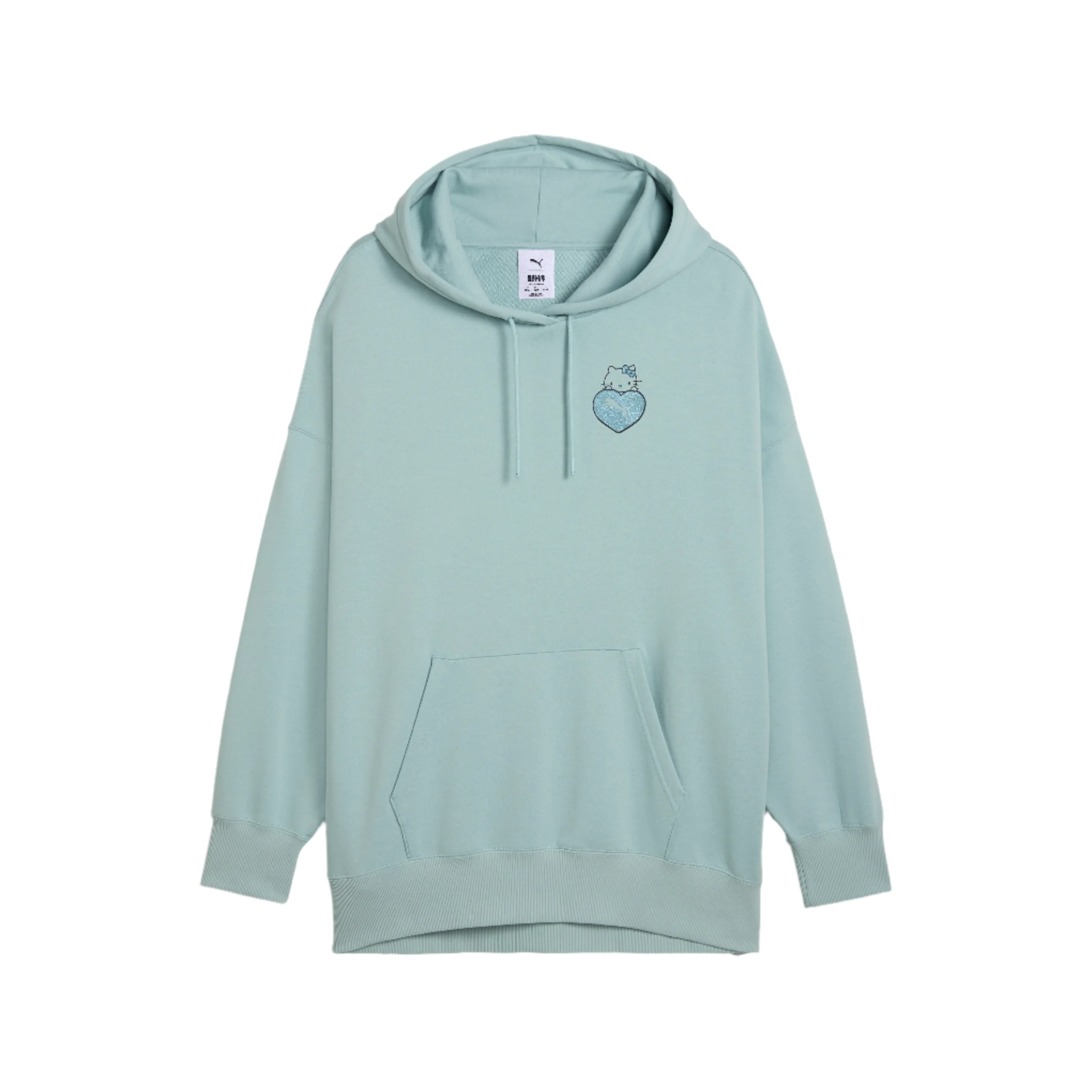 Hello Kitty x PUMA Graphic Oversized Hoodie (Modern Mint) - Image 8