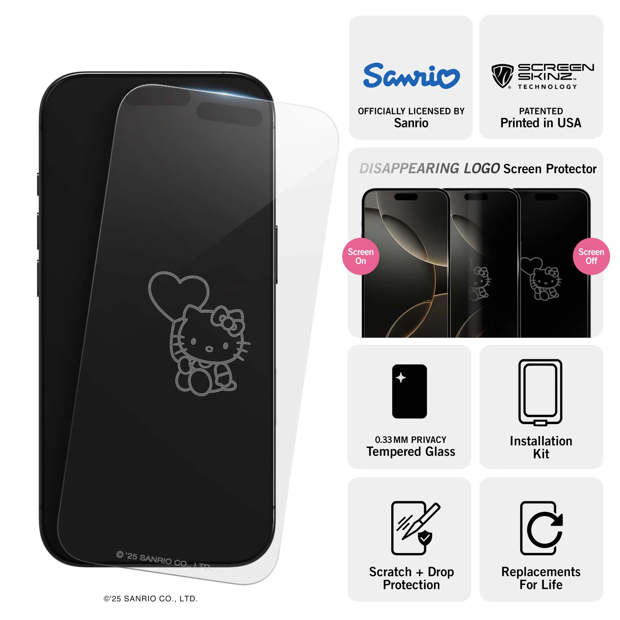 Hello Kitty x Screen Skinz Balloon Clear Screen Protector - Image 3