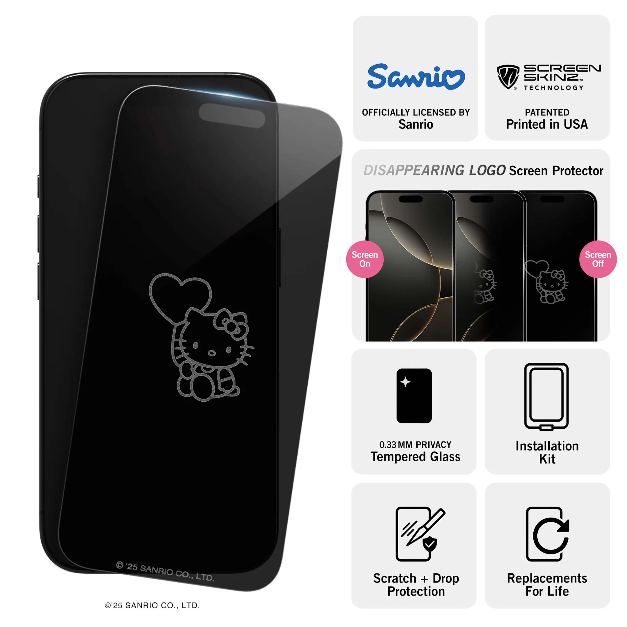 Hello Kitty x Screen Skinz Balloon Privacy Screen Protector - Image 3