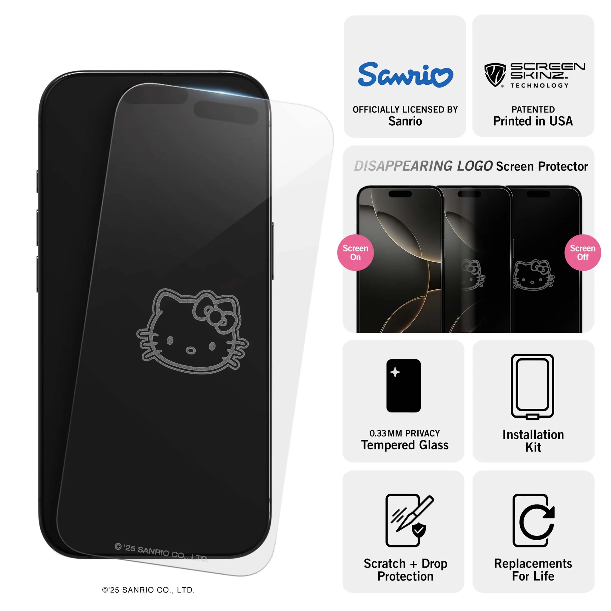 Hello Kitty x Screen Skinz Classic Clear Screen Protector - Image 3