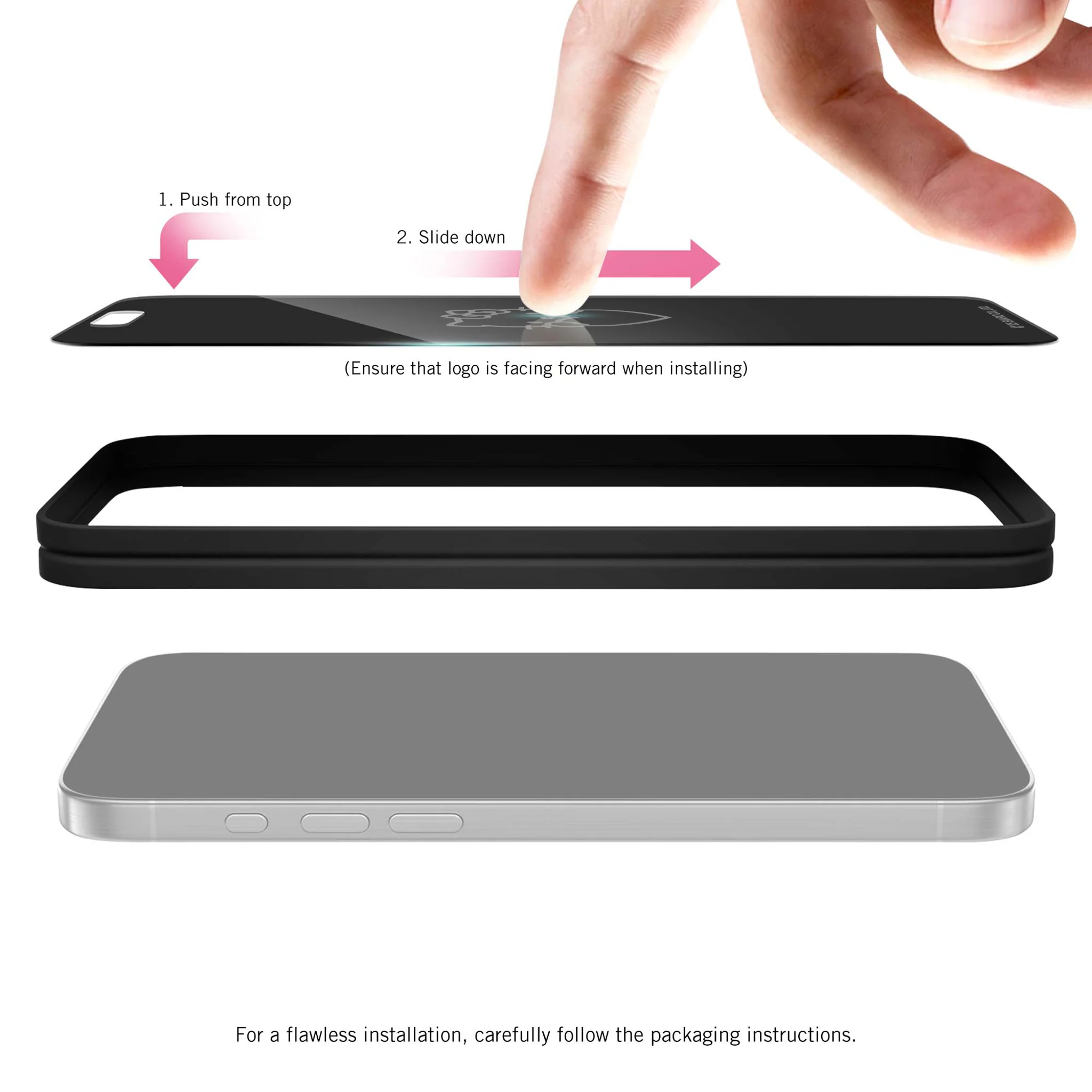 Hello Kitty x Screen Skinz Hands Heart Privacy Screen Protector - Image 5