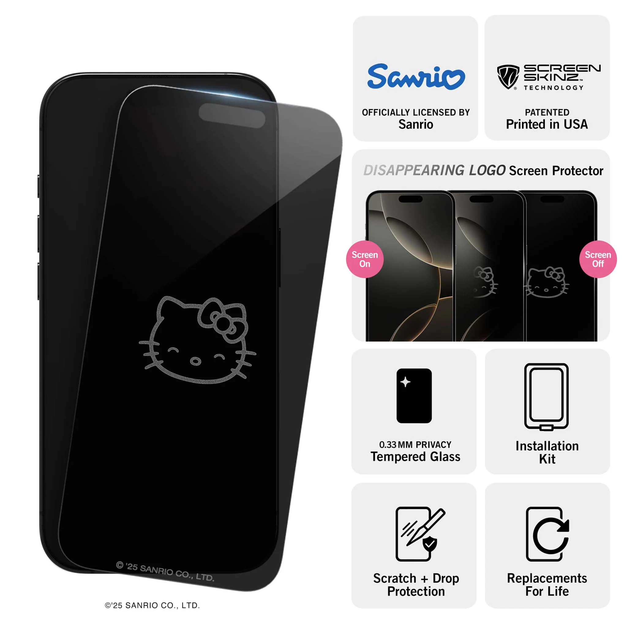 Hello Kitty x Screen Skinz Main Privacy Screen Protector - Image 3
