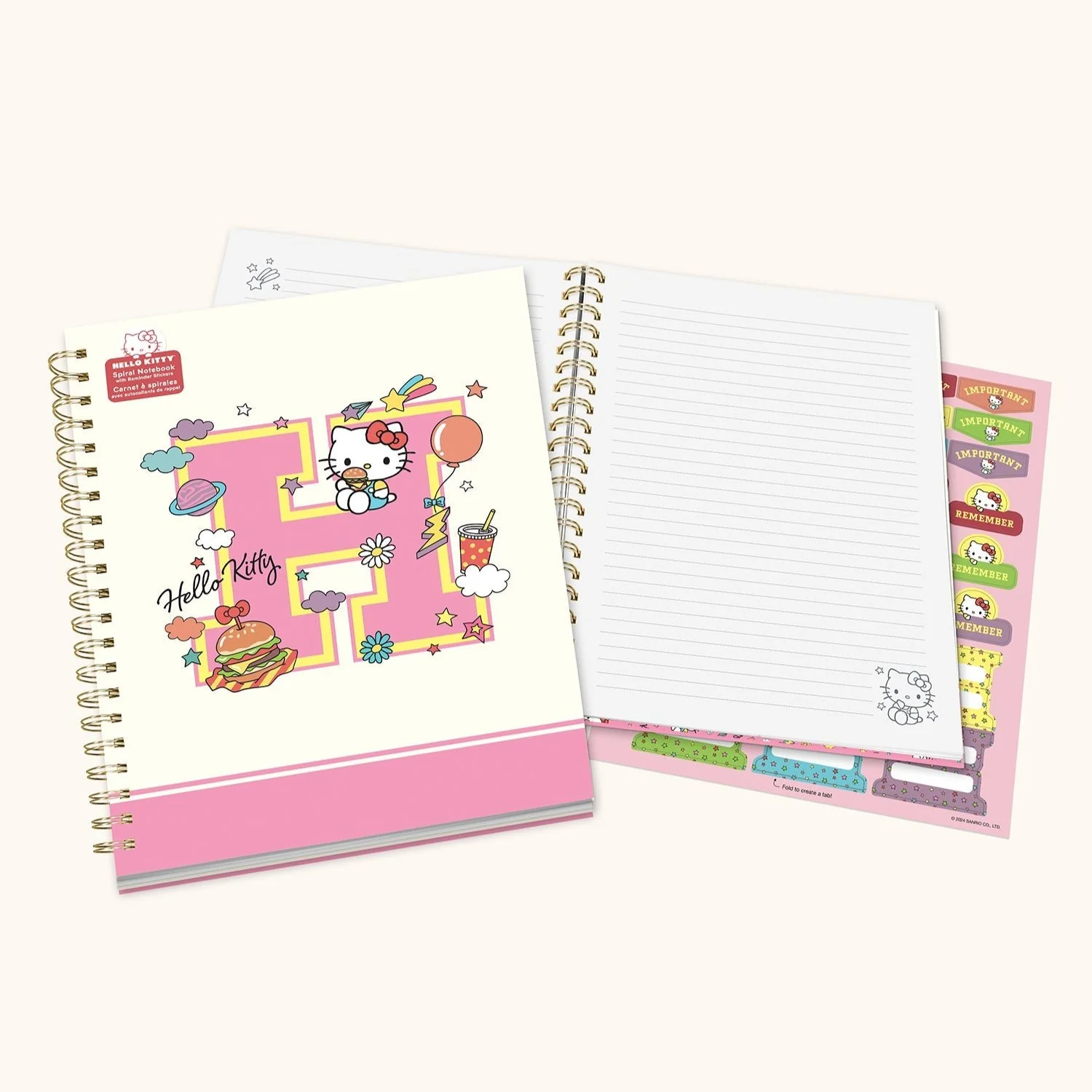 Hello Kitty x Studio Oh! College Letters Extra-Large Spiral Notebook - Image 4
