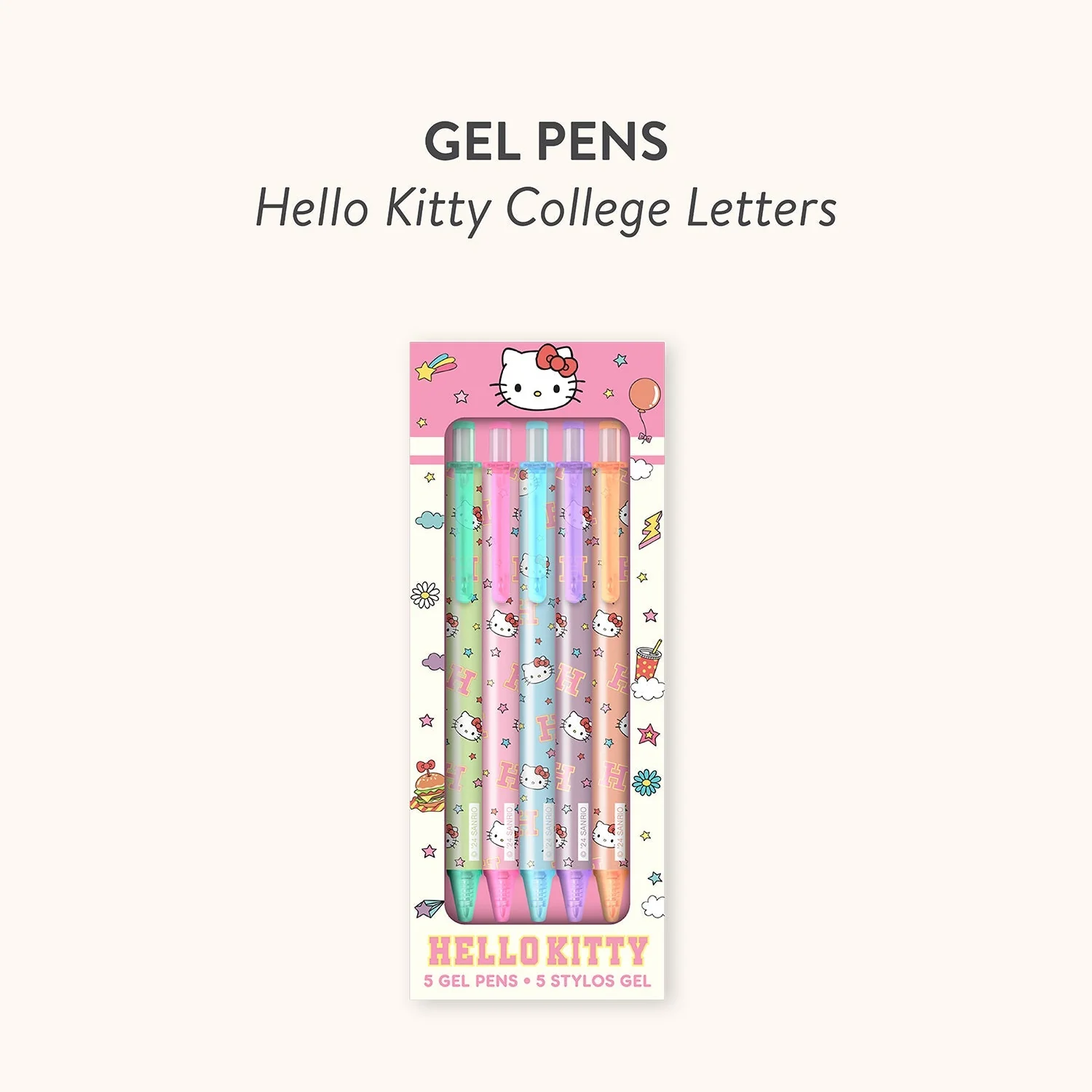 Hello Kitty x Studio Oh! College Letters Gel Pens - Image 3