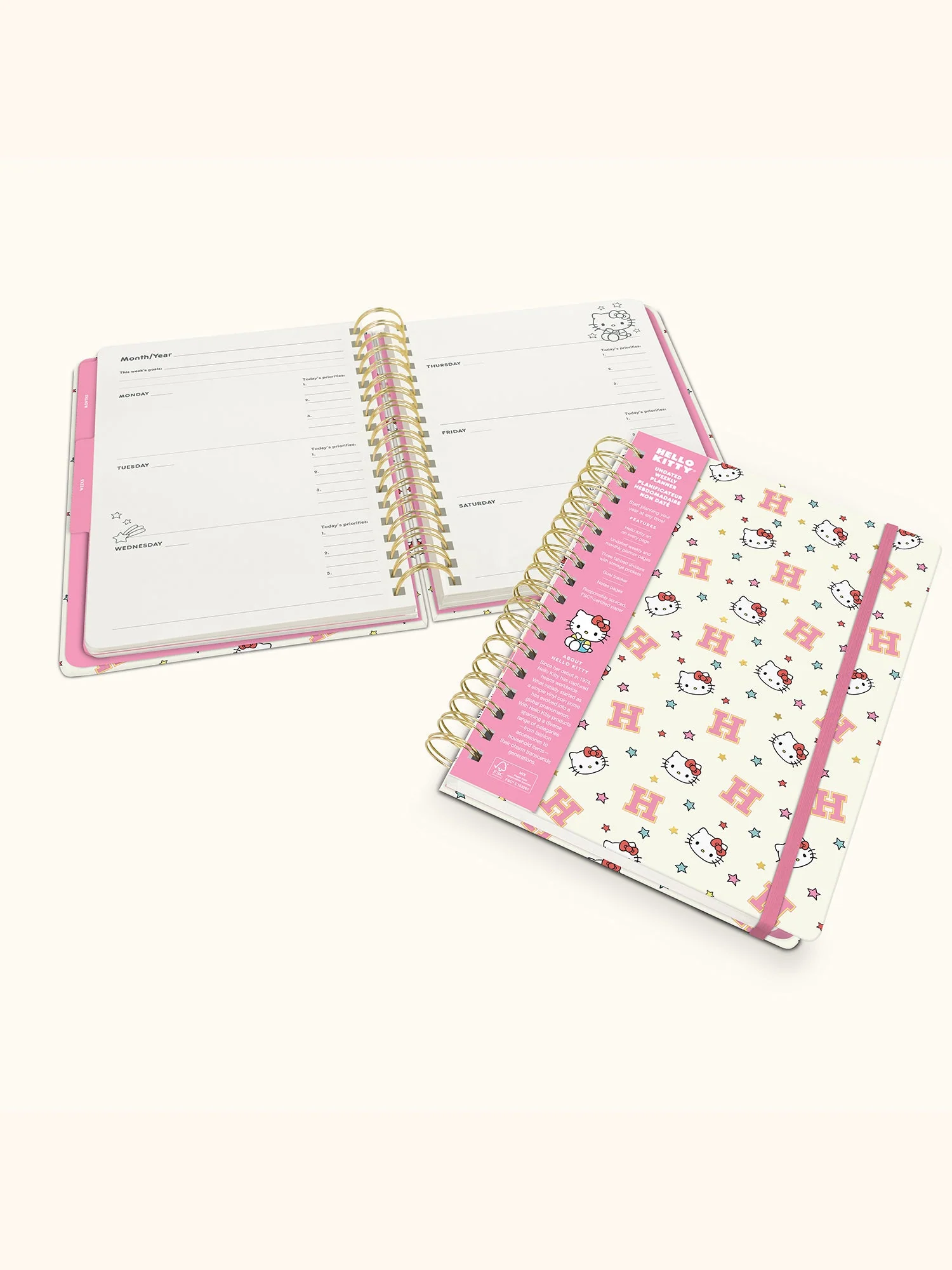 Hello Kitty x Studio Oh! College Letters Tri-Tab Planner - Image 2