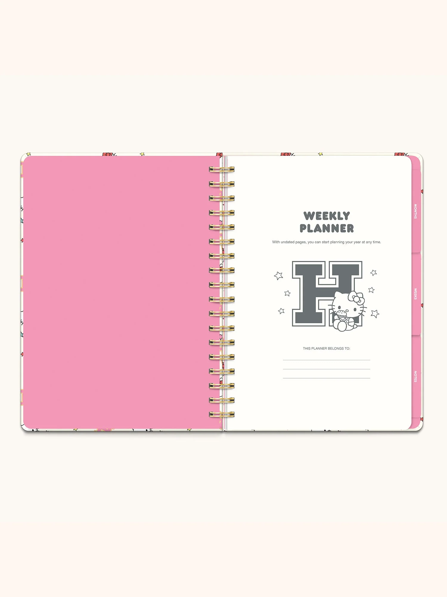 Hello Kitty x Studio Oh! College Letters Tri-Tab Planner - Image 4