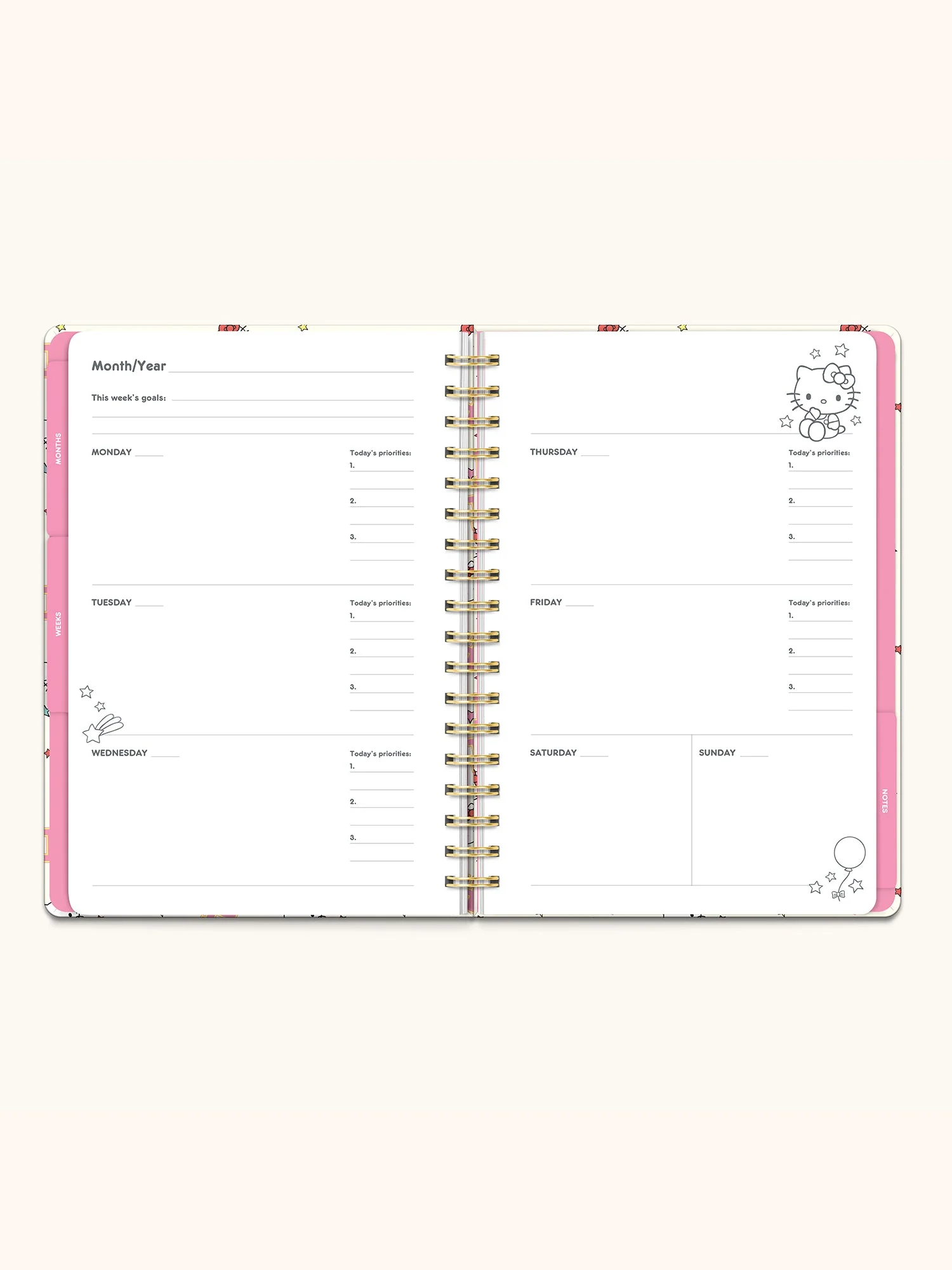 Hello Kitty x Studio Oh! College Letters Tri-Tab Planner - Image 5