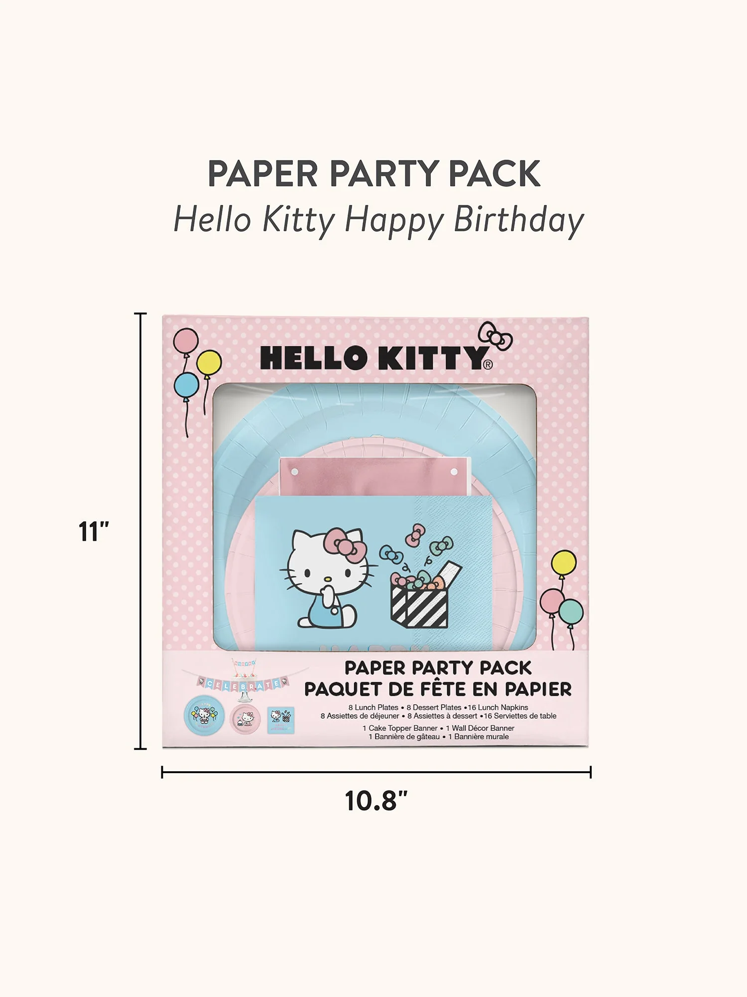 Hello Kitty x Studio Oh! Happy Birthday Paper Party Pack - Image 4