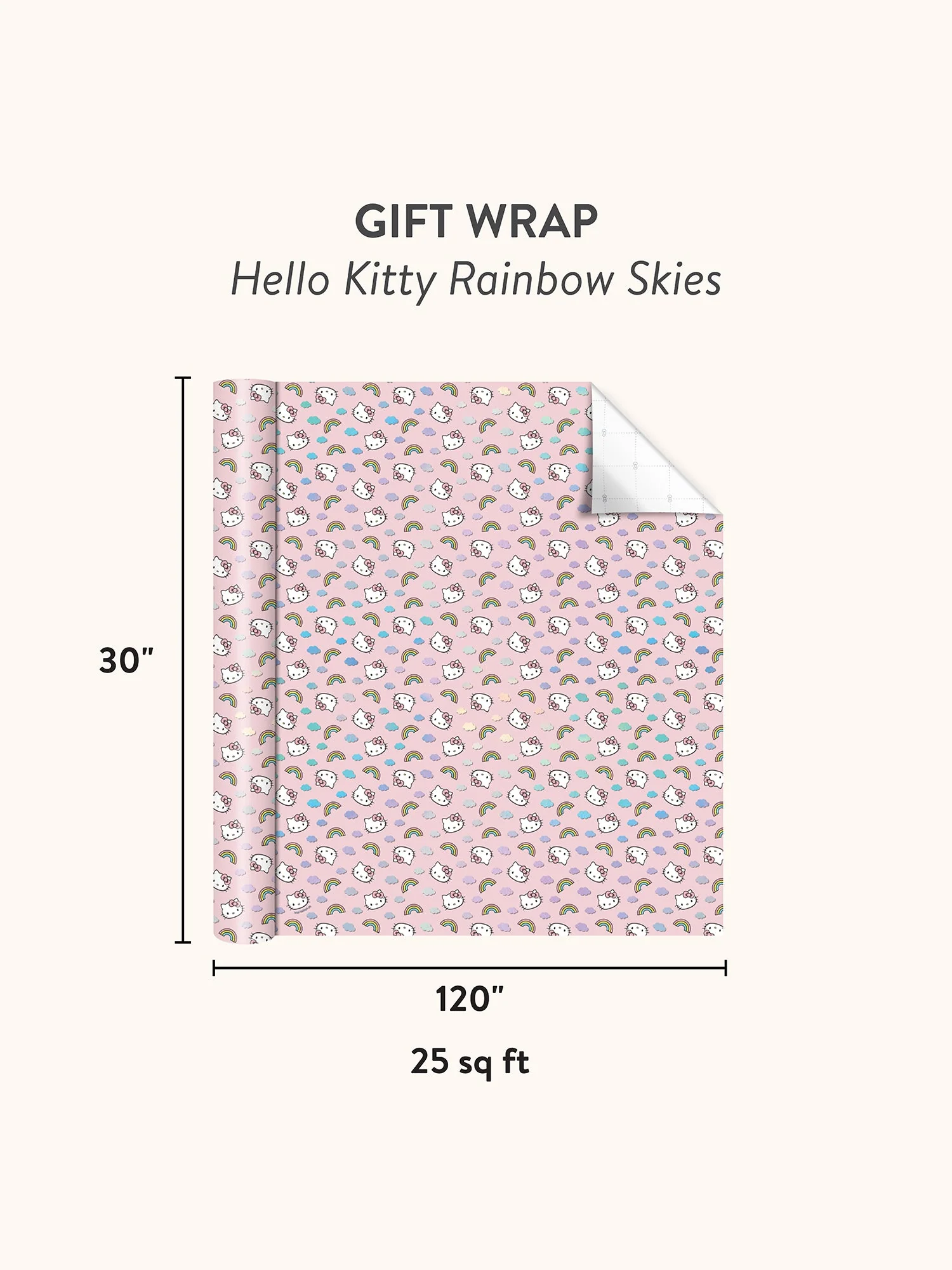 Hello Kitty x Studio Oh! Rainbow Skies Gift Wrap - Image 4