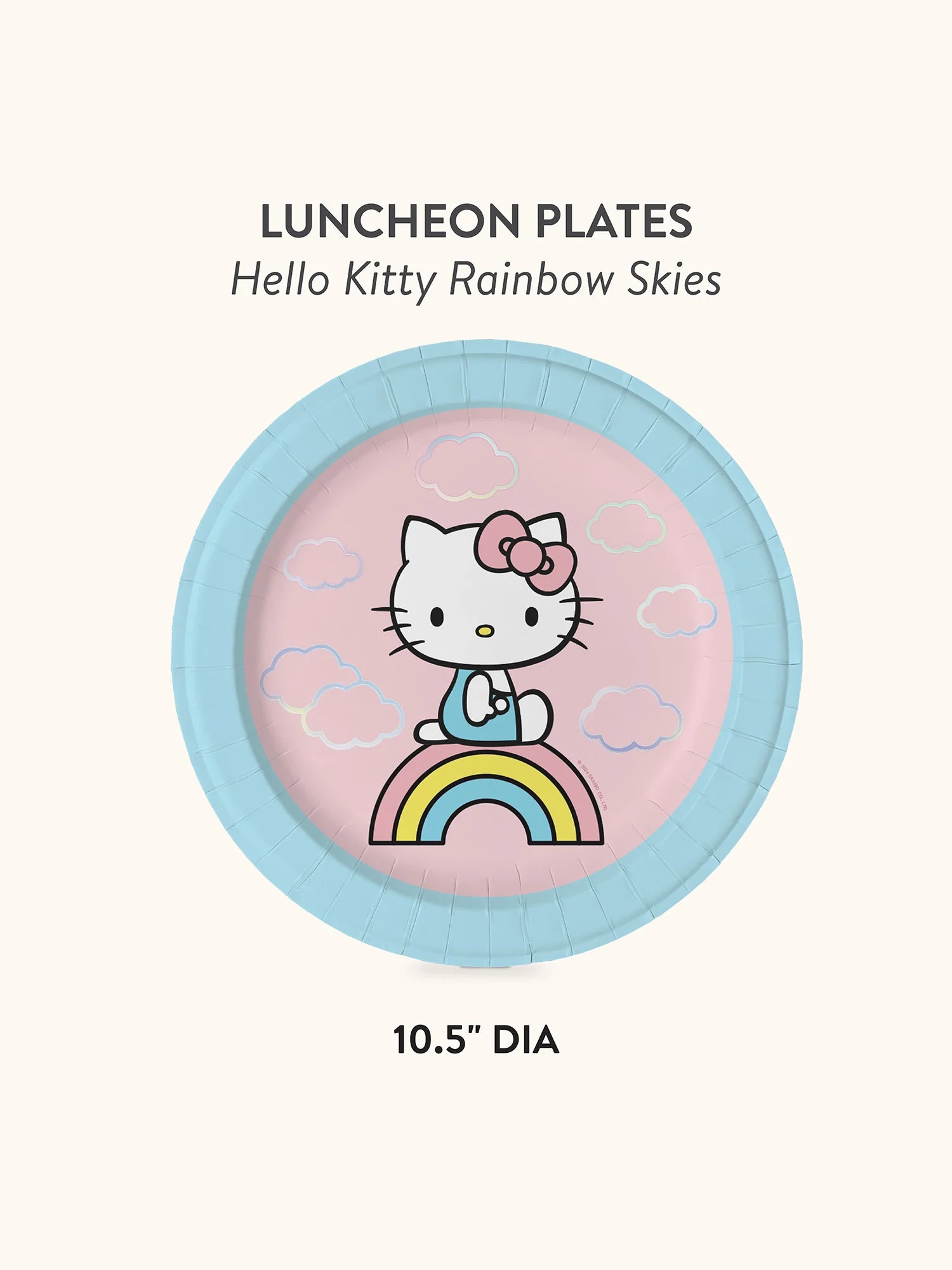 Hello Kitty x Studio Oh! Rainbow Skies Luncheon Plates - Image 2