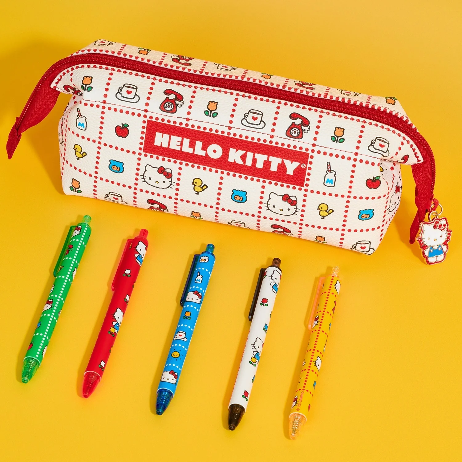 Hello Kitty x Studio Oh! Retro Red Mini Loaf Pencil Pouch - Image 2