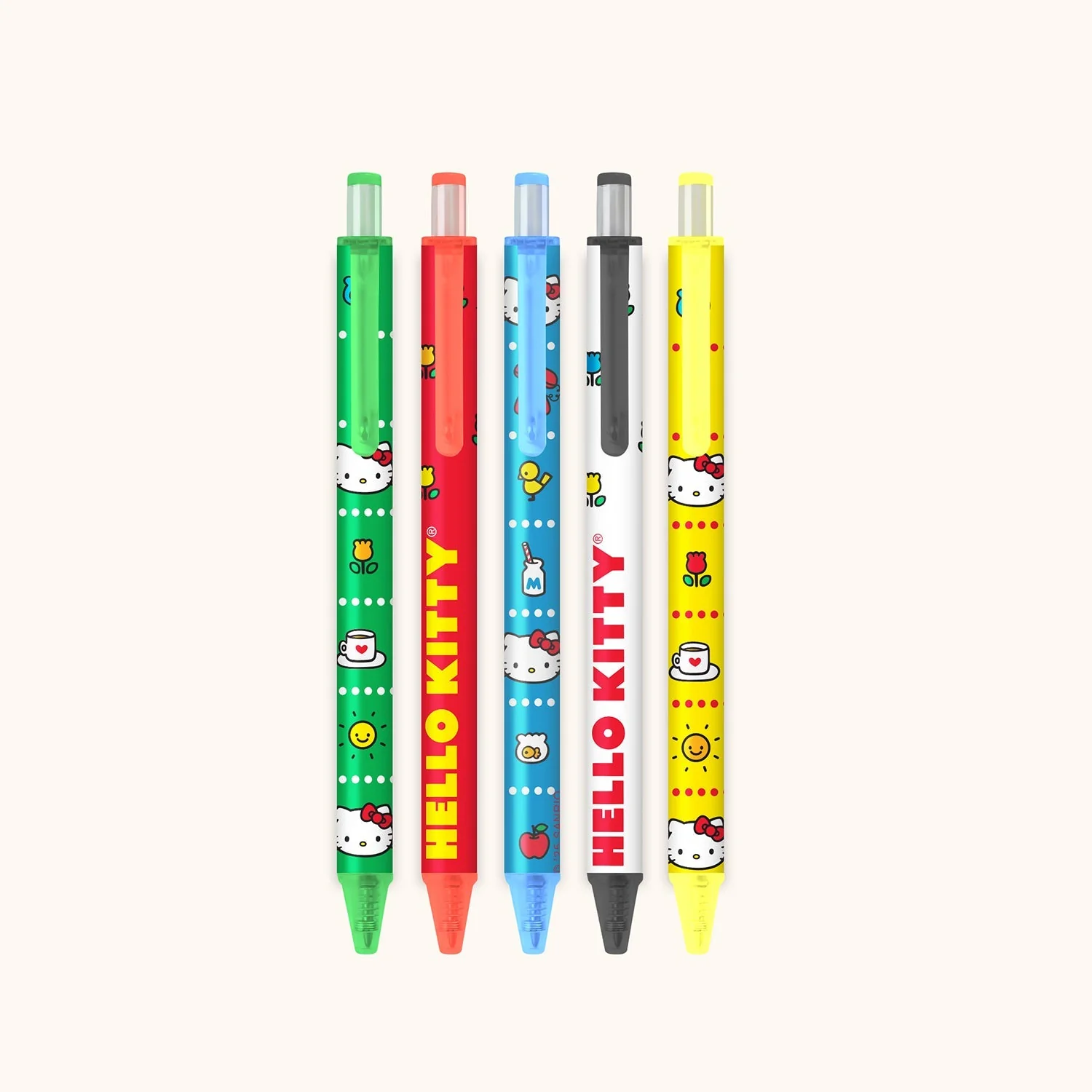 Hello Kitty x Studio Oh! Retro Red Soft-Touch Gel Pens - Image 2