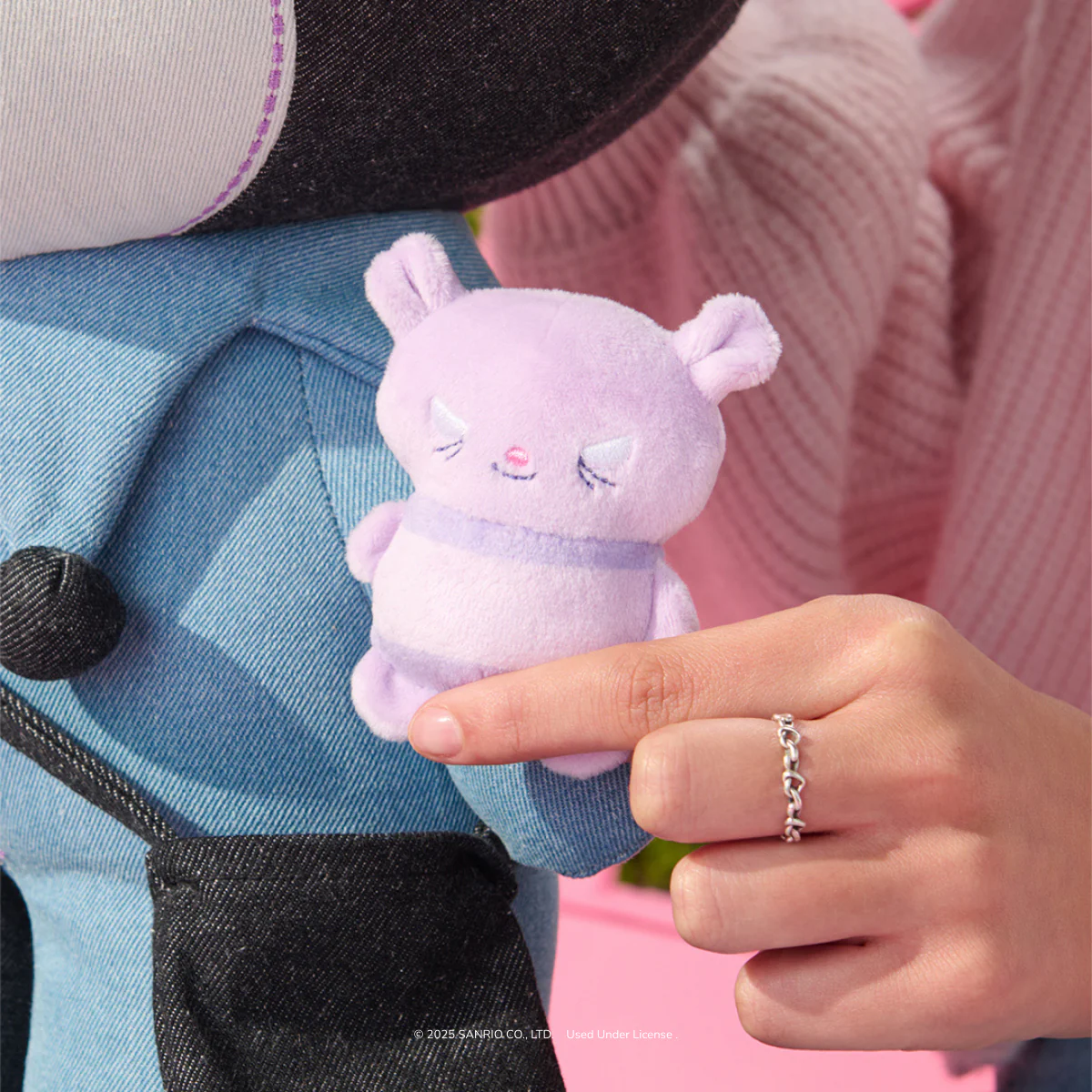 Kuromi 24" Ultra-Premier Denim Patchwork Plush (Limited Edition) - Image 3